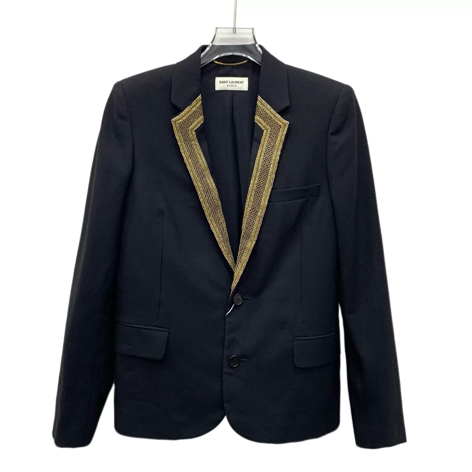 Saint Laurent Paris Saint Laurent Gold Embroidery Wool Blazer FR 38 Size S / US 4 / IT 40 - 2 Thumbnail