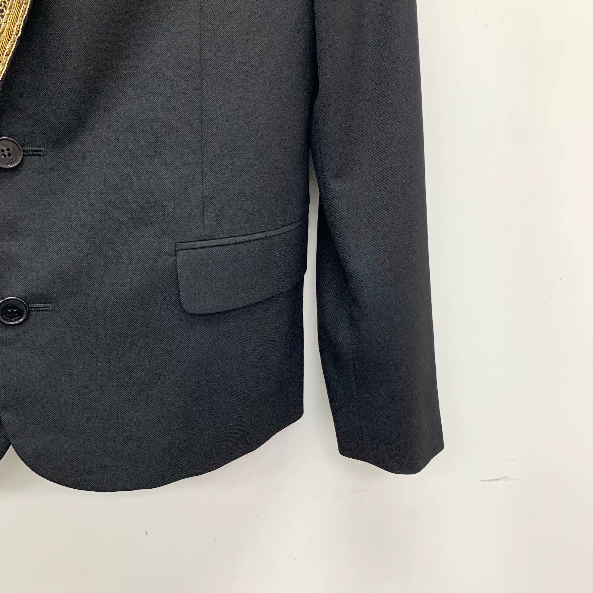 Saint Laurent Paris Saint Laurent Gold Embroidery Wool Blazer FR 38 Size S / US 4 / IT 40 - 5 Thumbnail