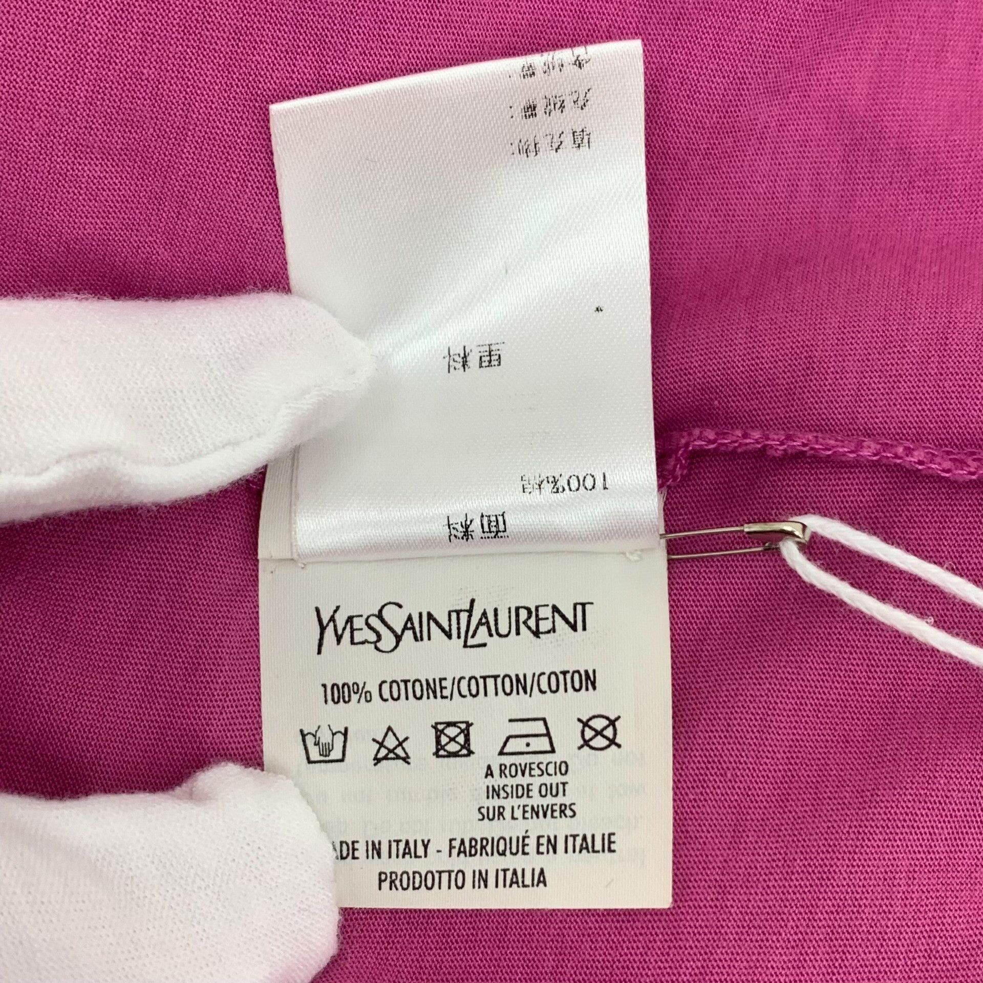 Yves Saint Laurent Yves Saint Laurent Logo Print T-Shirt fr 34 Size XS / US 0-2 / IT 36-38 - 8 Thumbnail