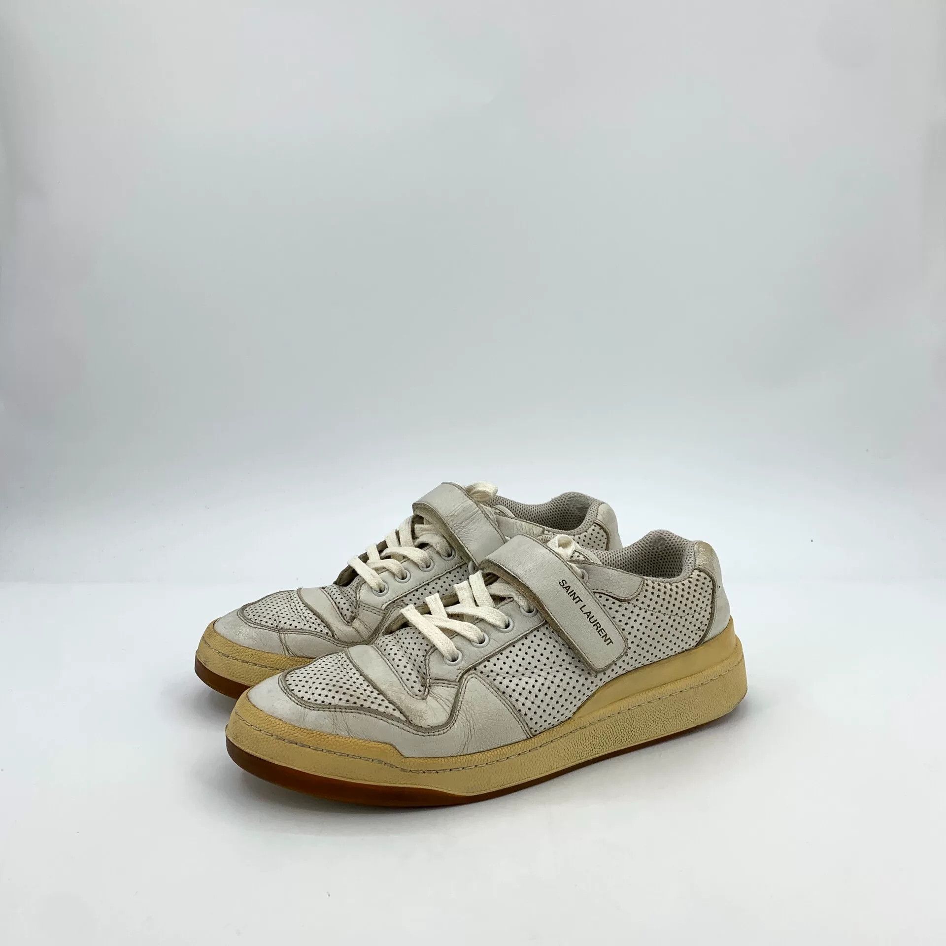 Saint Laurent Paris Saint Laurent Perforated Court Classic Sneakers EU 41 Size US 8 / EU 41 - 2 Thumbnail