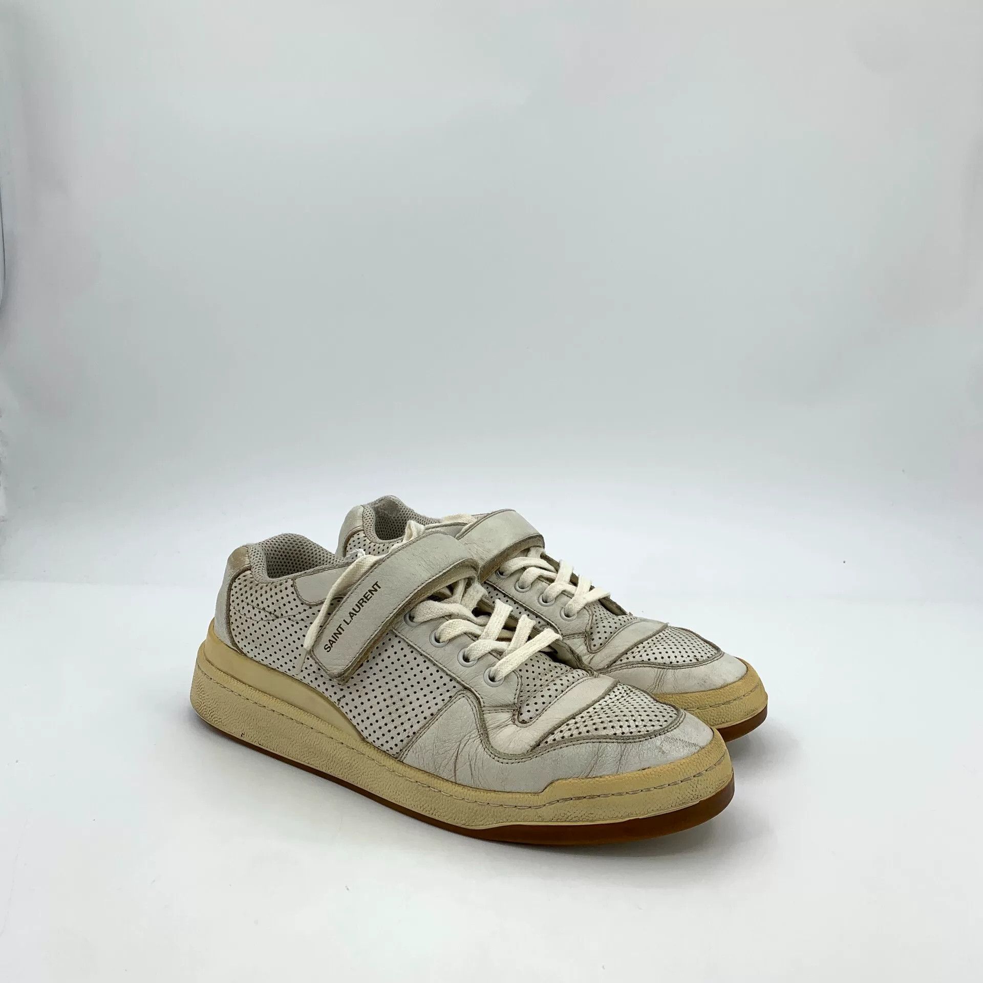 Saint Laurent Paris Saint Laurent Perforated Court Classic Sneakers EU 41 Size US 8 / EU 41 - 3 Thumbnail
