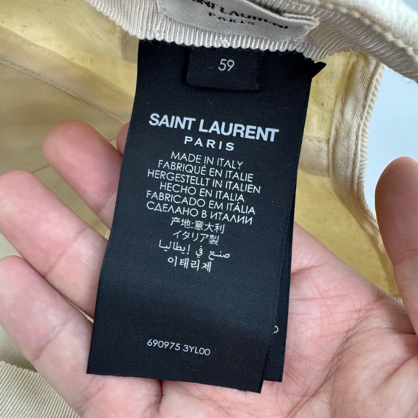 Saint Laurent Paris Saint Laurent SL Embroidered Logo Cap 59 Size ONE SIZE - 8 Thumbnail