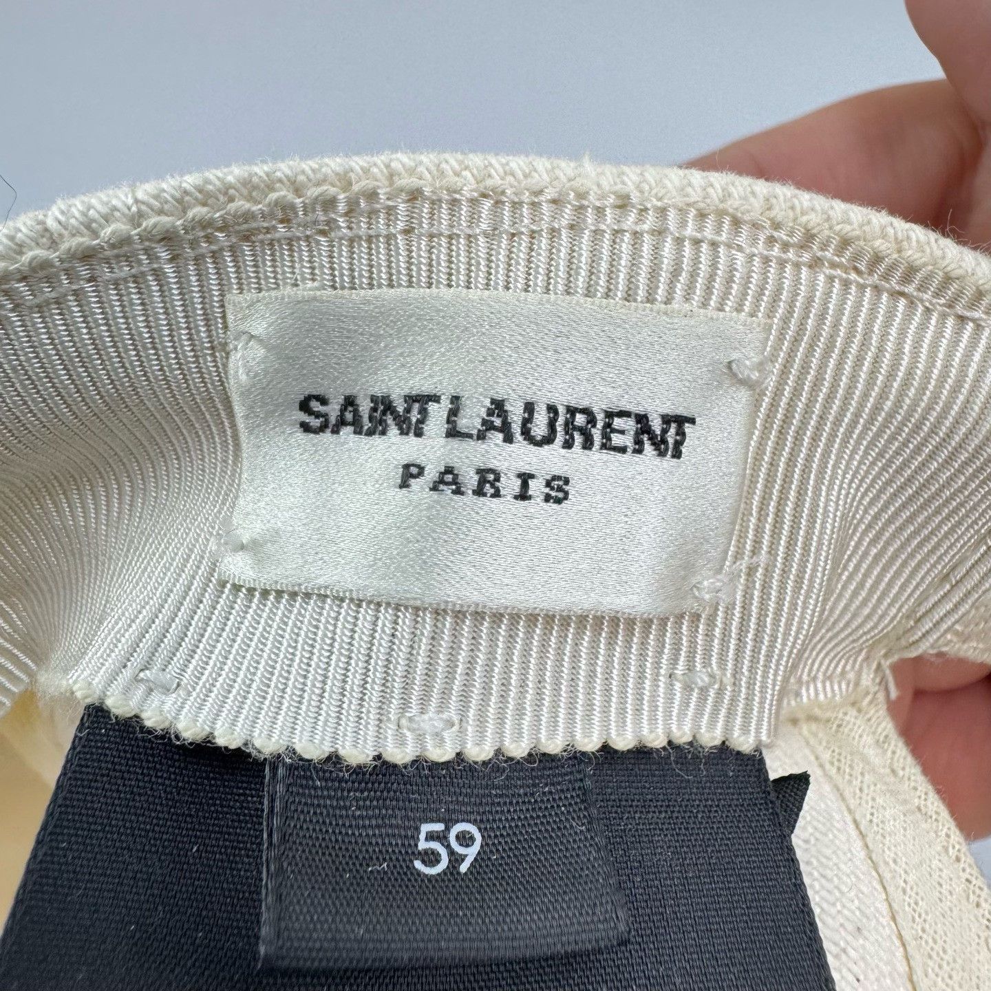 Saint Laurent Paris Saint Laurent SL Embroidered Logo Cap 59 Size ONE SIZE - 7 Thumbnail