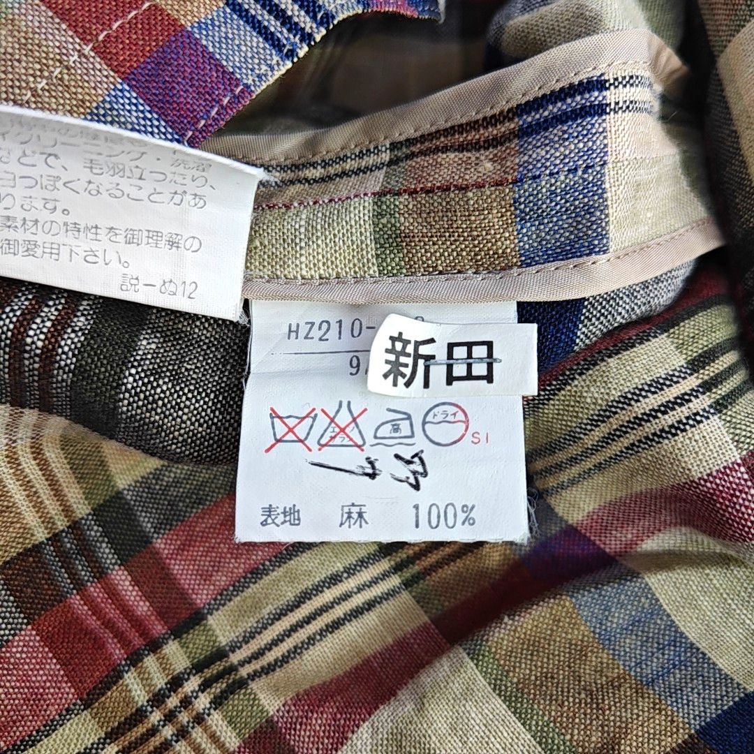 Saint Laurent Paris Saint Laurent Plaid Linen Short Sleeve Jacket M Size M / US 6-8 / IT 42-44 - 4 Thumbnail