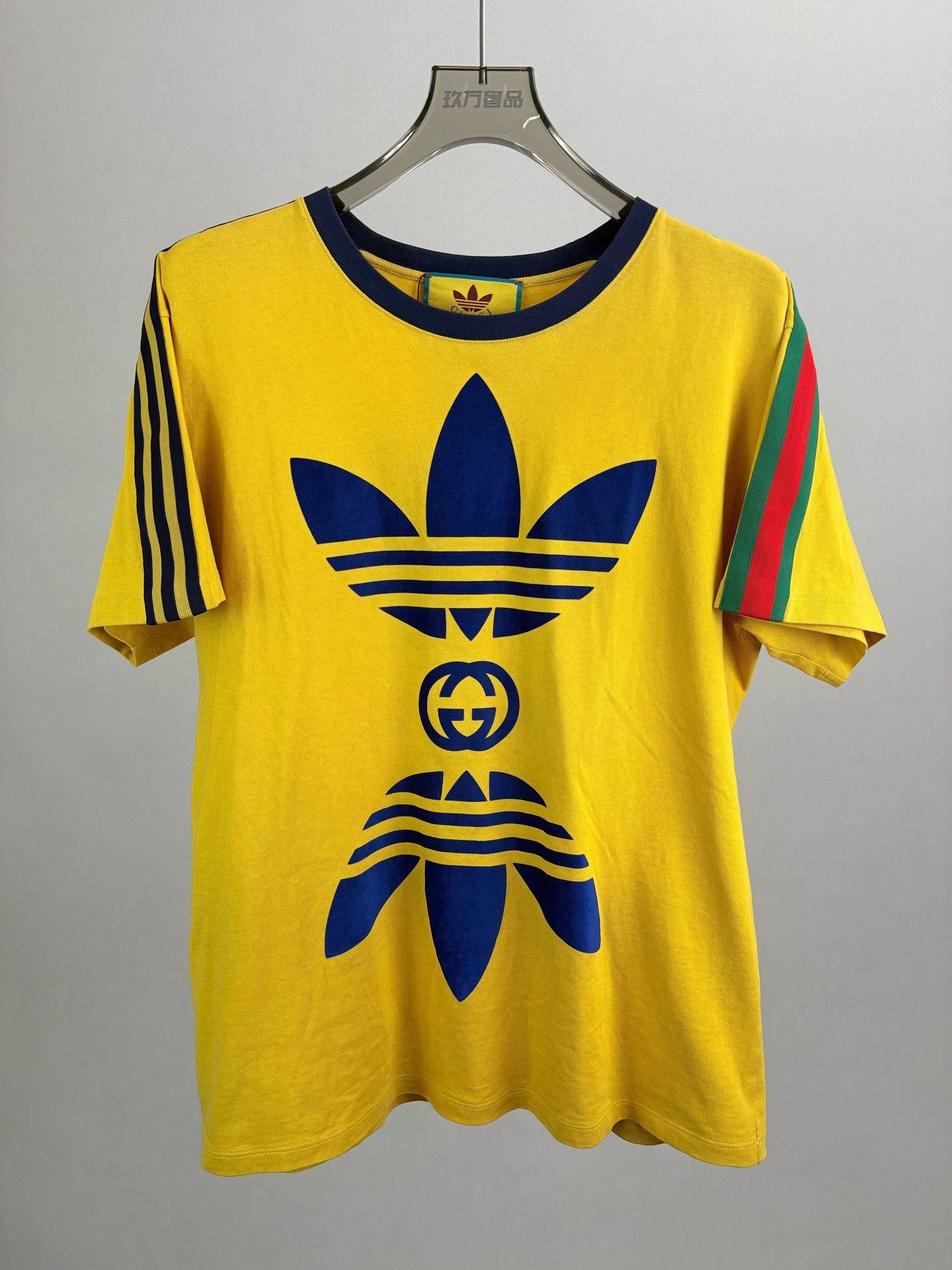 Adidas × Gucci Gucci x Adidas Yellow Trefoil Logo T-Shirt US S 