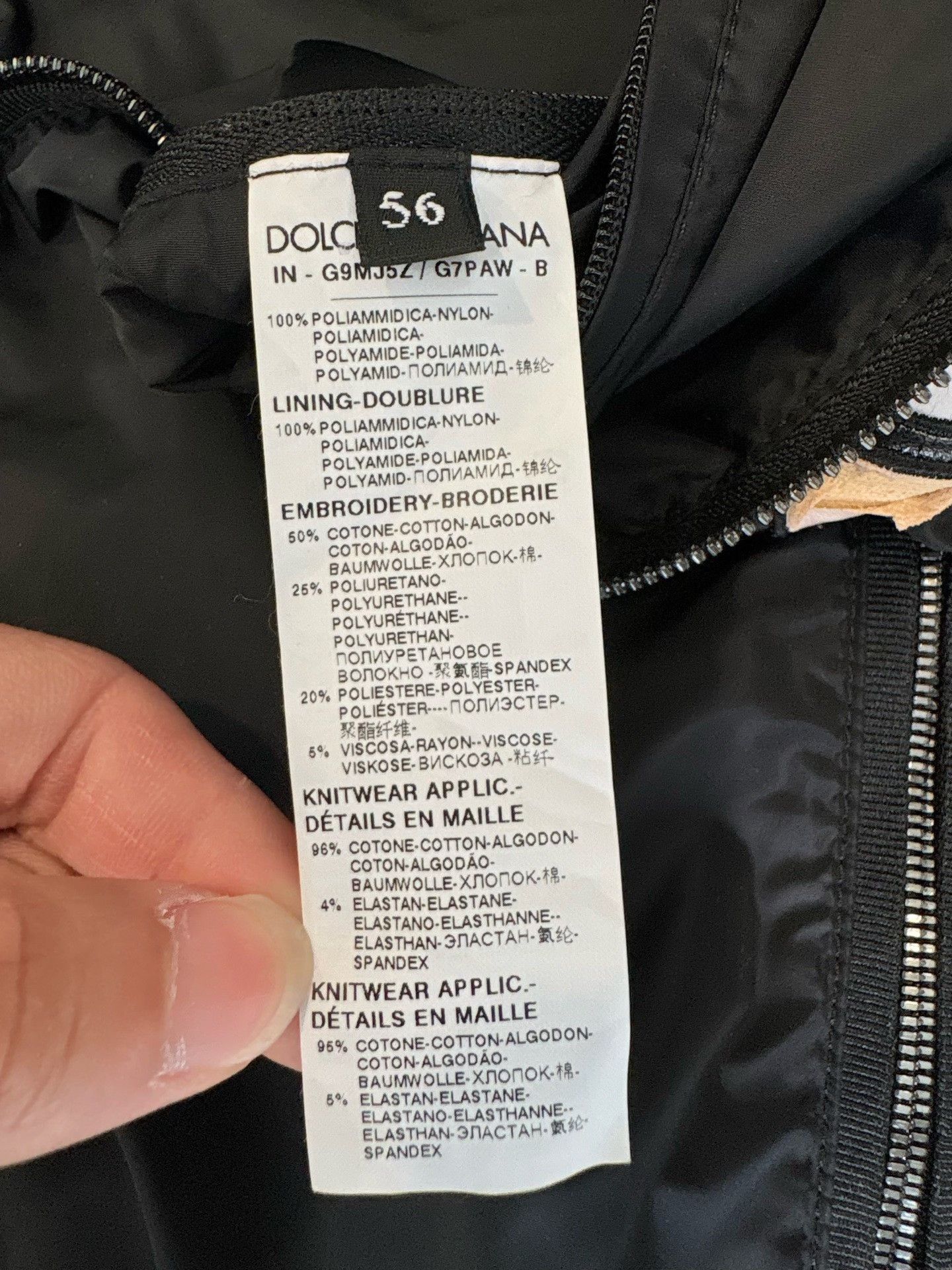 Dolce & Gabbana Dolce & Gabbana #dgfamily Graphic Zip Jacket Size 56 Size US XL / EU 56 / 4 - 6 Thumbnail