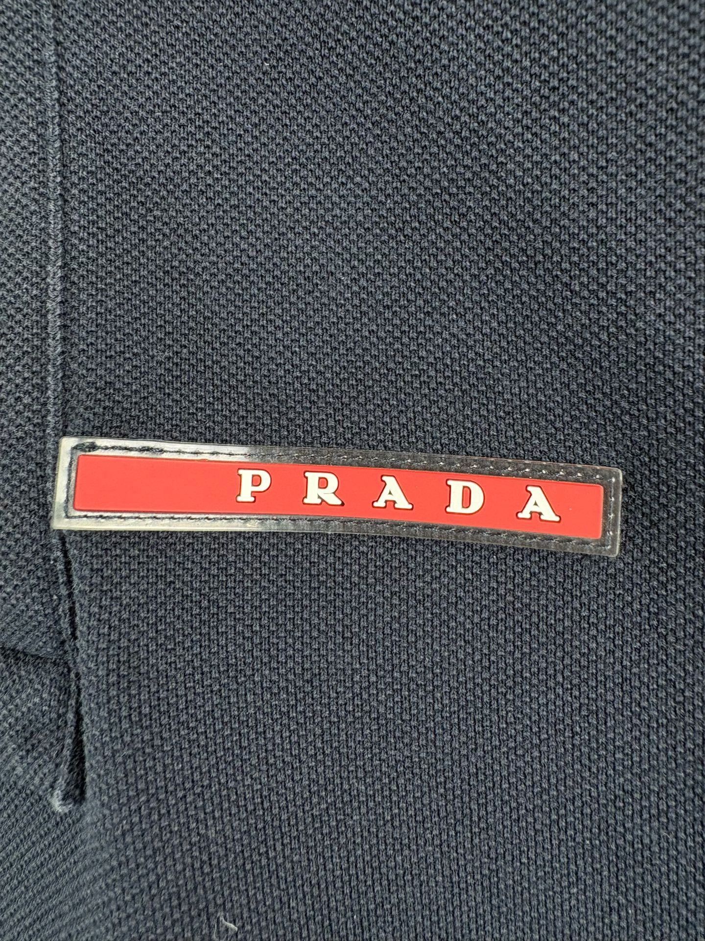 Prada Prada Red Logo Patch Tipped Polo Size S Size US S / EU 44-46 / 1 - 4 Thumbnail