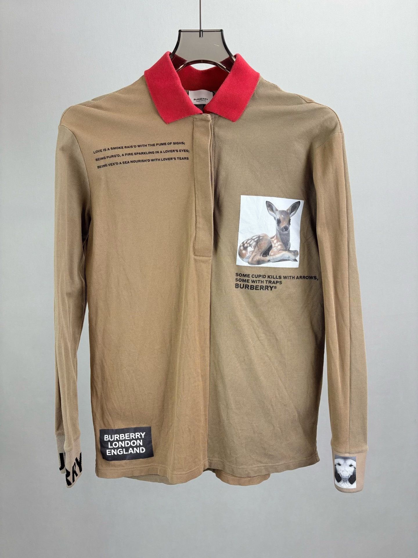 Burberry Burberry Deer Print Long Sleeve Polo XS Size US XS / EU 42 / 0 - 2 Thumbnail