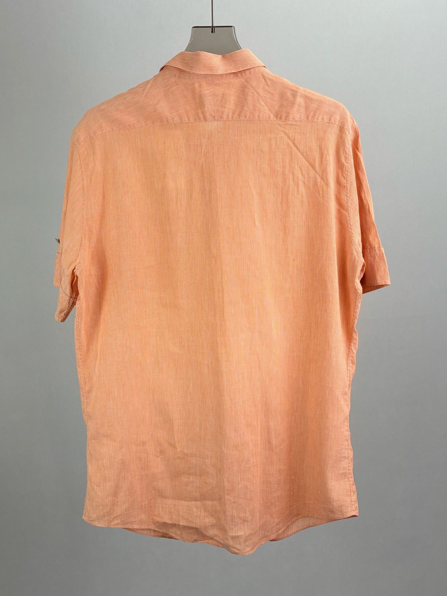 Hermes Hermes Striped Linen Short Sleeve Shirt 43 Size US L / EU 52-54 / 3 - 3 Thumbnail
