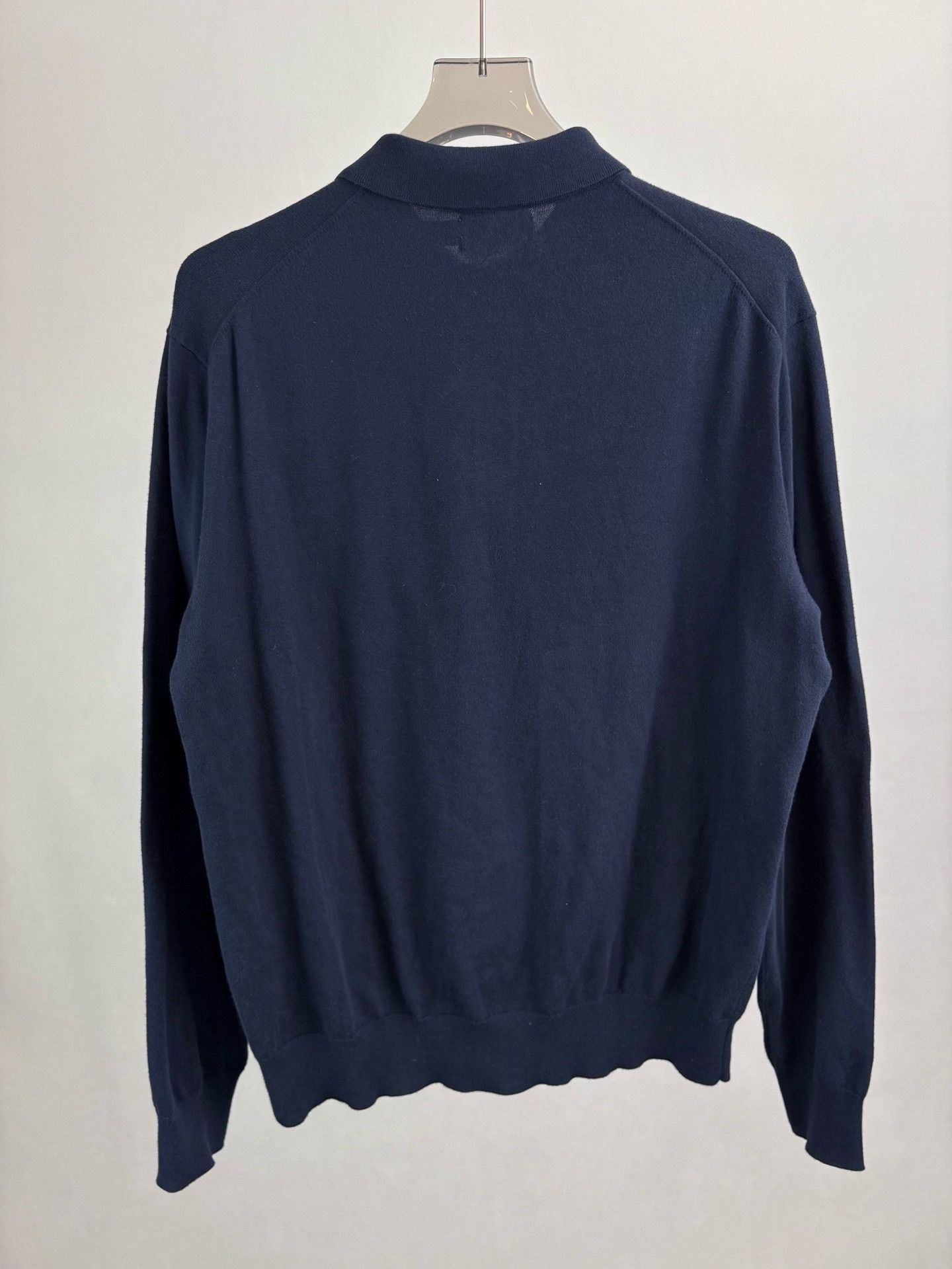 Polo Ralph Lauren Polo Ralph Lauren Navy Cotton Long Sleeve Polo L Size US L / EU 52-54 / 3 - 3 Thumbnail
