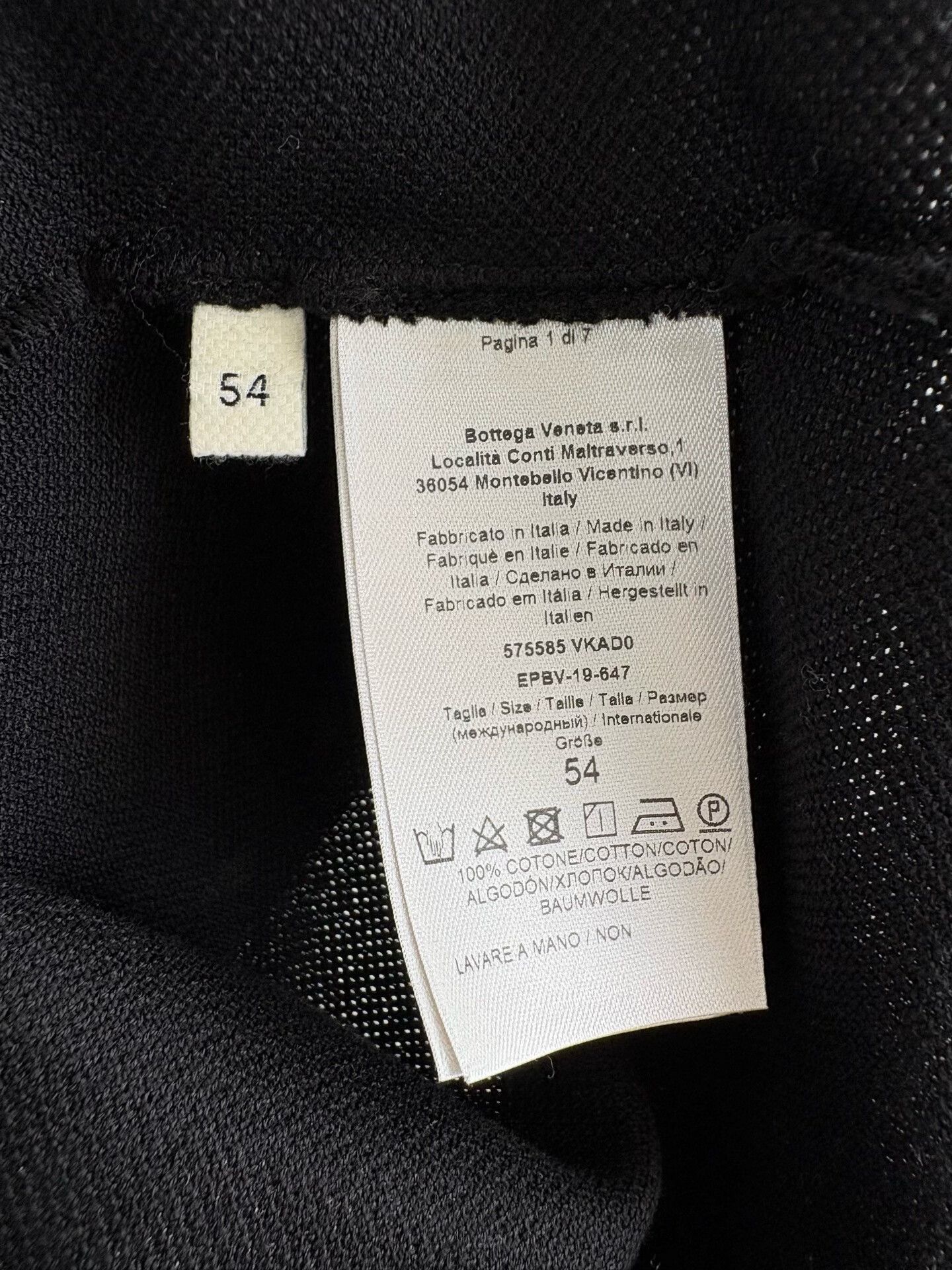 Bottega Veneta Bottega Veneta Black Cotton Polo Shirt Size 54 Size US L / EU 52-54 / 3 - 6 Thumbnail