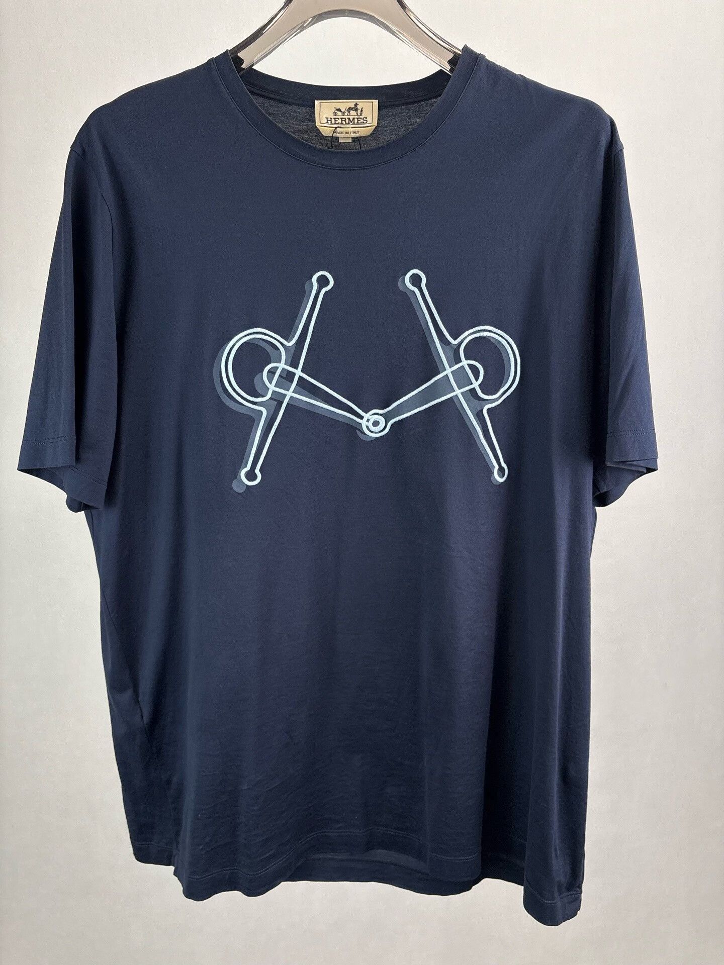 Hermes Hermes Embroidered Horsebit Graphic T-Shirt XXL Size US XXL / EU 58 / 5 - 2 Thumbnail