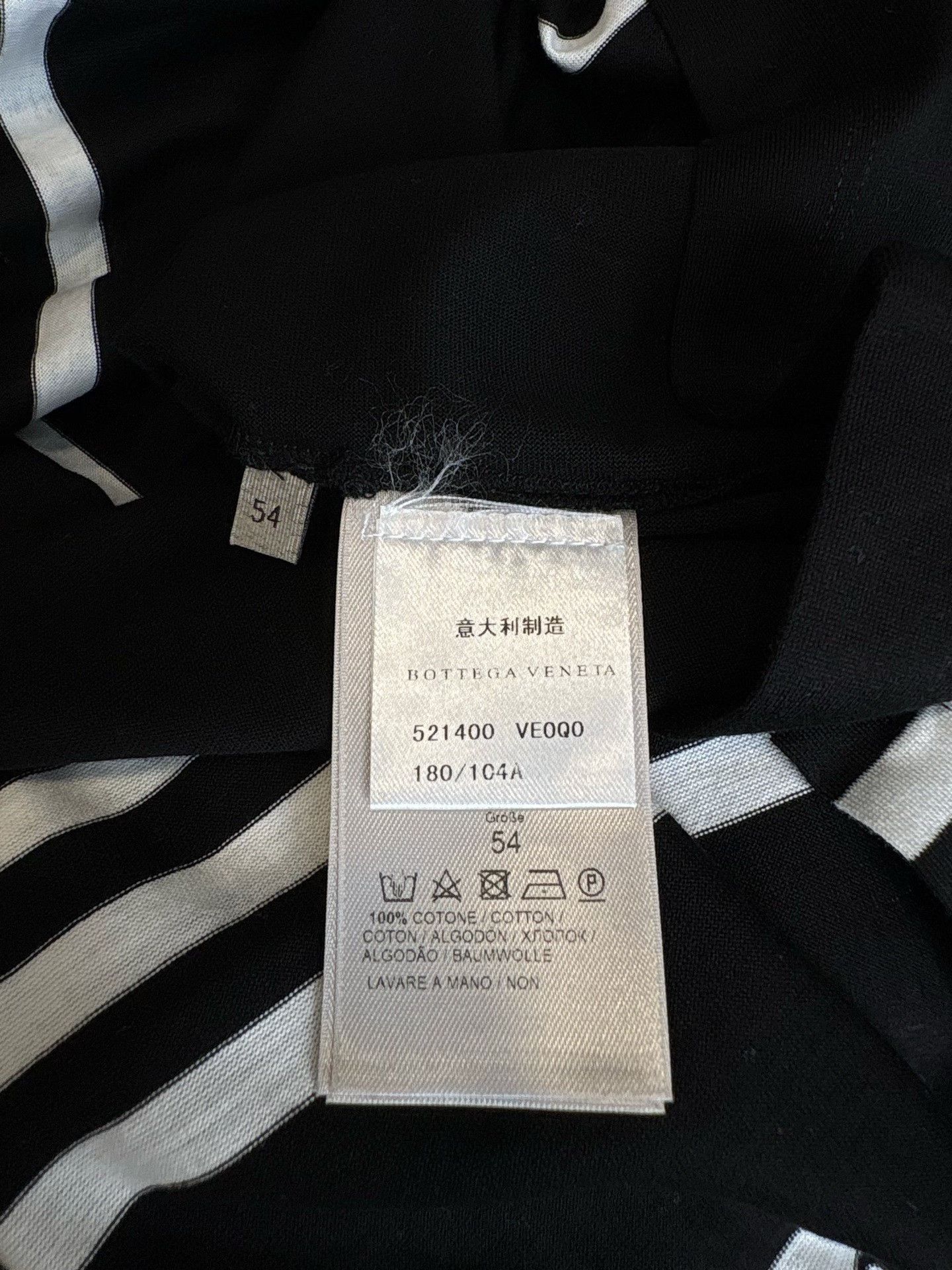 Bottega Veneta Bottega Veneta Striped Short Sleeve T-Shirt Size L Size US L / EU 52-54 / 3 - 5 Thumbnail