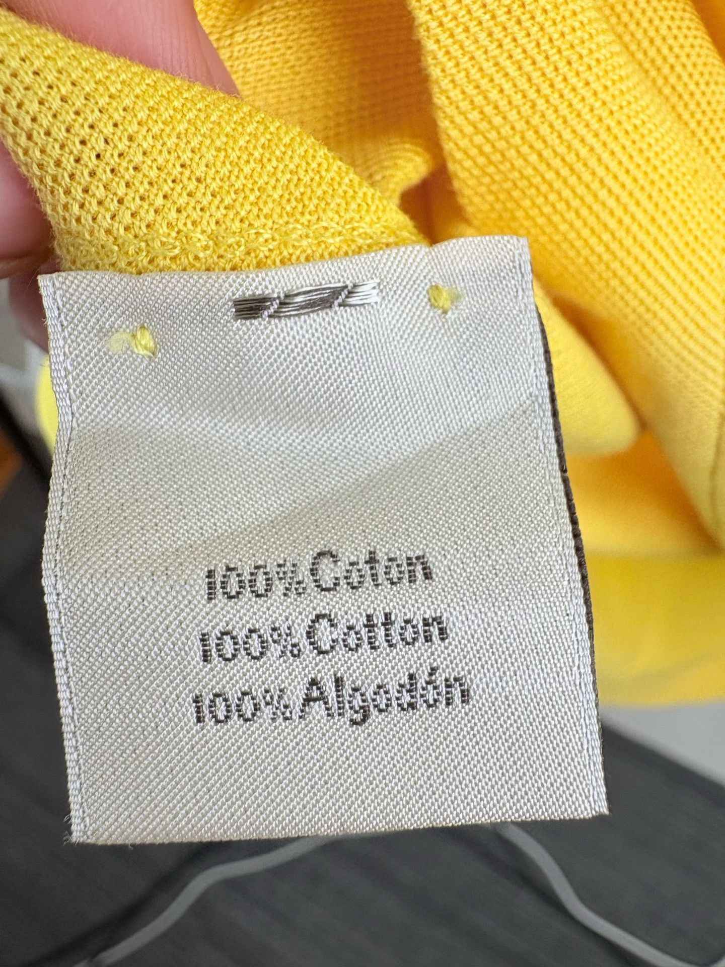 Hermes Hermes Yellow Cotton Polo Shirt 3XL Size US XXL / EU 58 / 5 - 6 Thumbnail