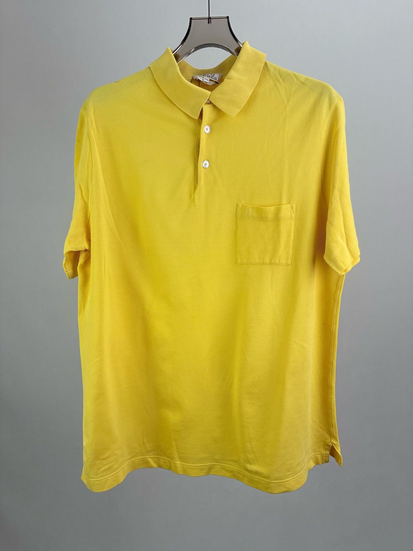 Hermes Hermes Yellow Cotton Polo Shirt 3XL Size US XXL / EU 58 / 5 - 2 Thumbnail