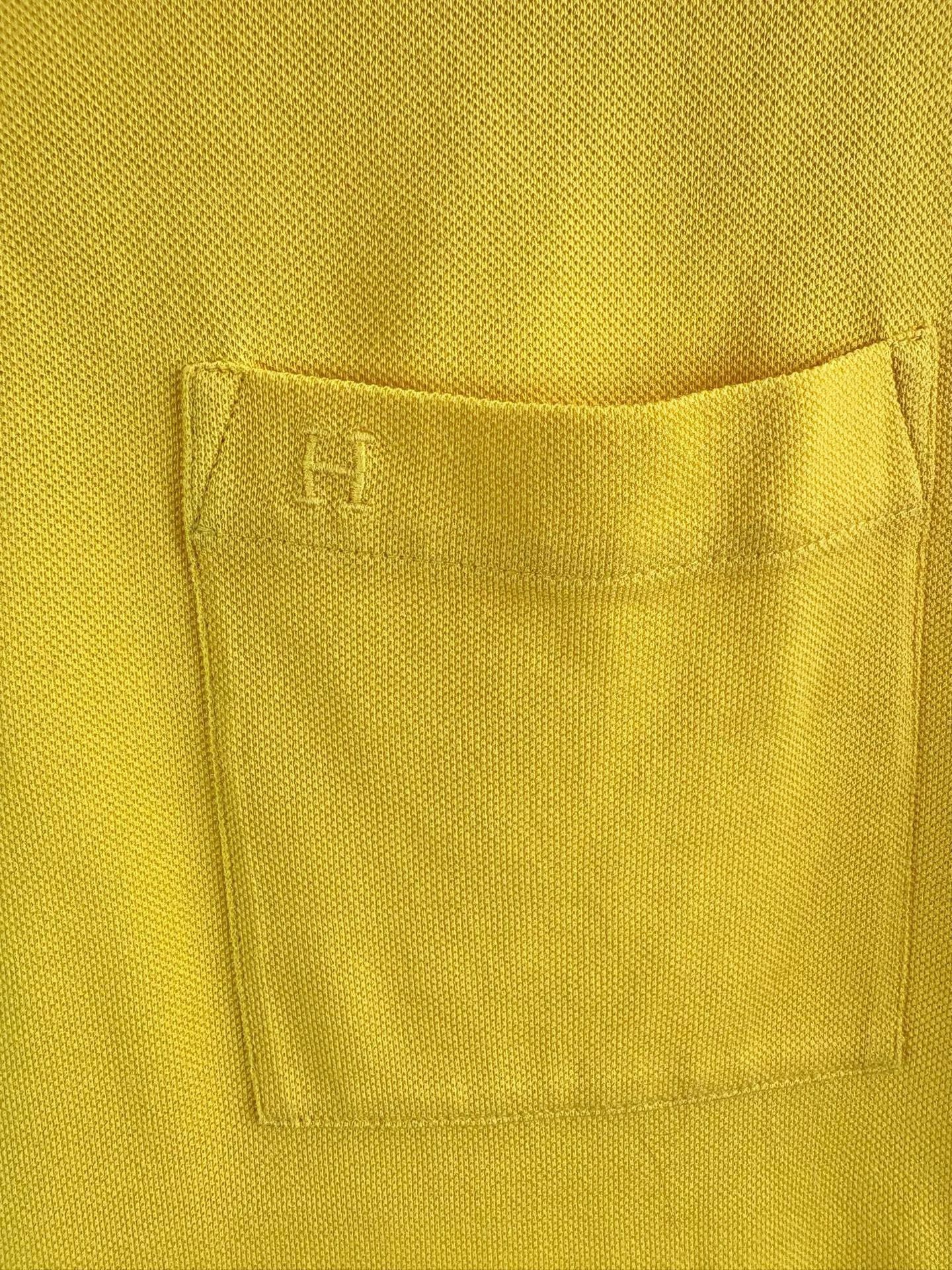 Hermes Hermes Yellow Cotton Polo Shirt 3XL Size US XXL / EU 58 / 5 - 4 Thumbnail