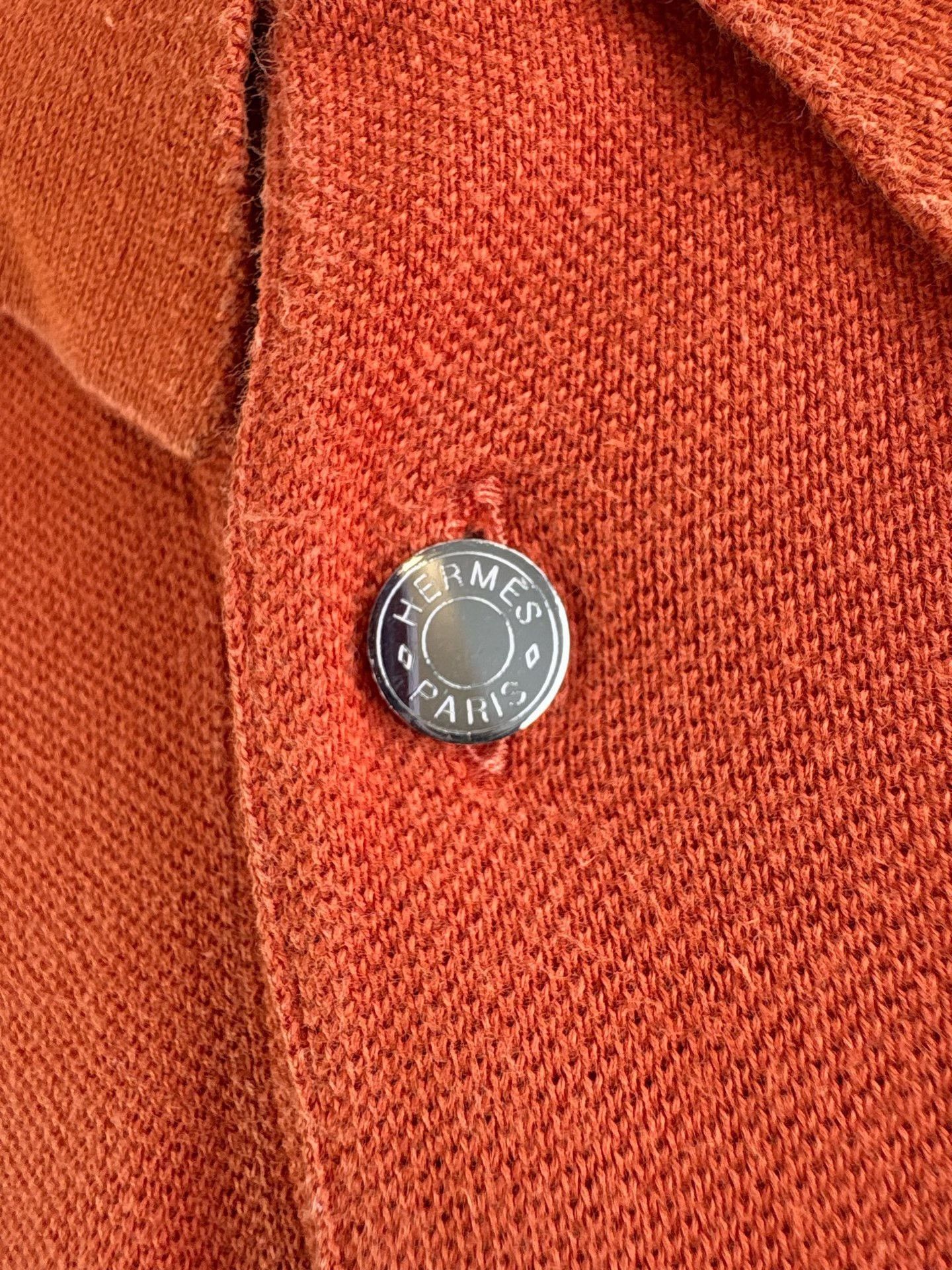 Hermes Hermes Orange Long Sleeve Polo XXL Size US XXL / EU 58 / 5 - 4 Thumbnail