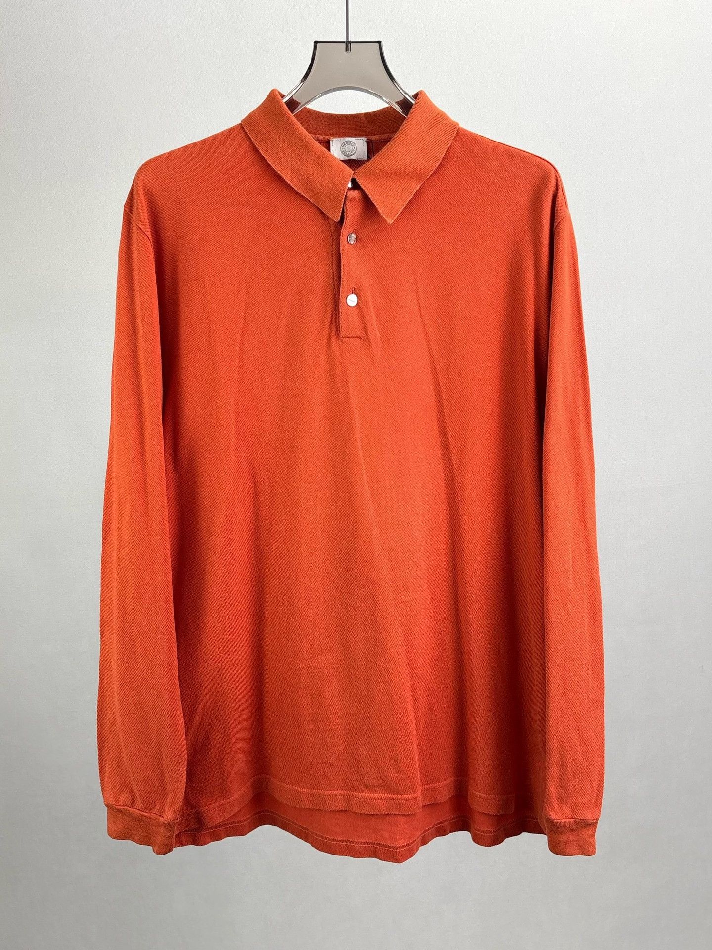 Hermes Hermes Orange Long Sleeve Polo XXL Size US XXL / EU 58 / 5 - 2 Thumbnail