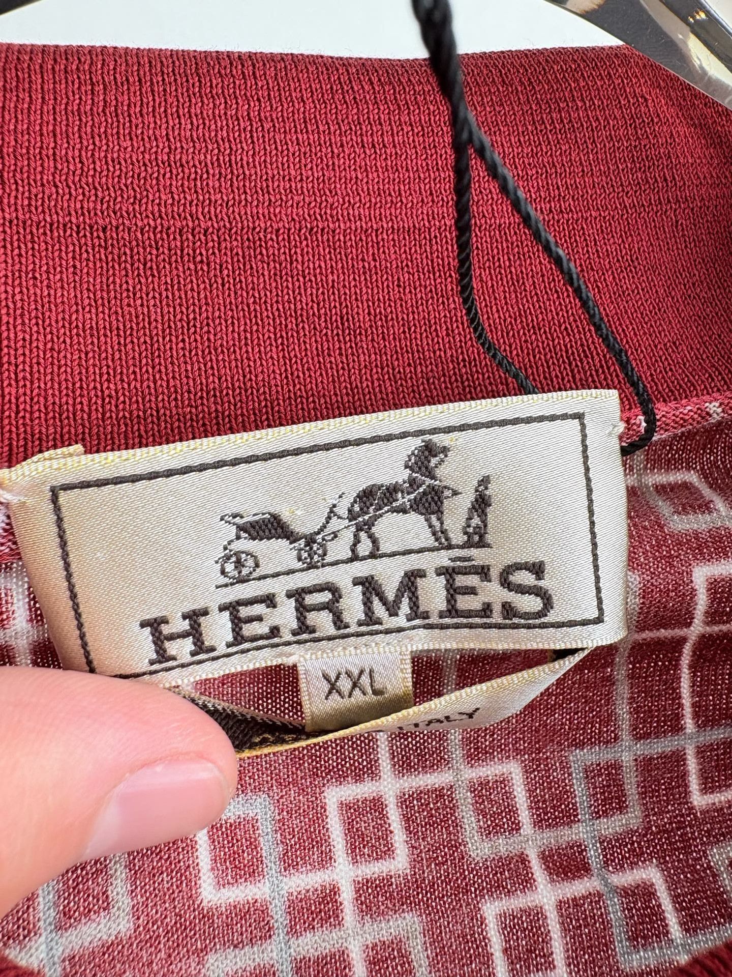 Hermes Hermes Geometric Print Cotton Polo XXL Size US XXL / EU 58 / 5 - 4 Thumbnail