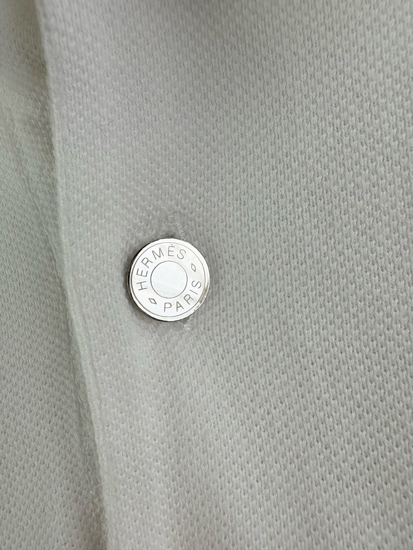 Hermes Hermes White Cotton Polo Shirt XXL Size US XXL / EU 58 / 5 - 4 Thumbnail