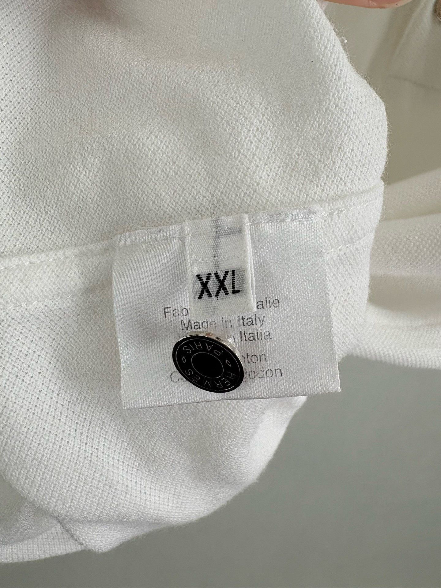 Hermes Hermes White Cotton Polo Shirt XXL Size US XXL / EU 58 / 5 - 6 Thumbnail