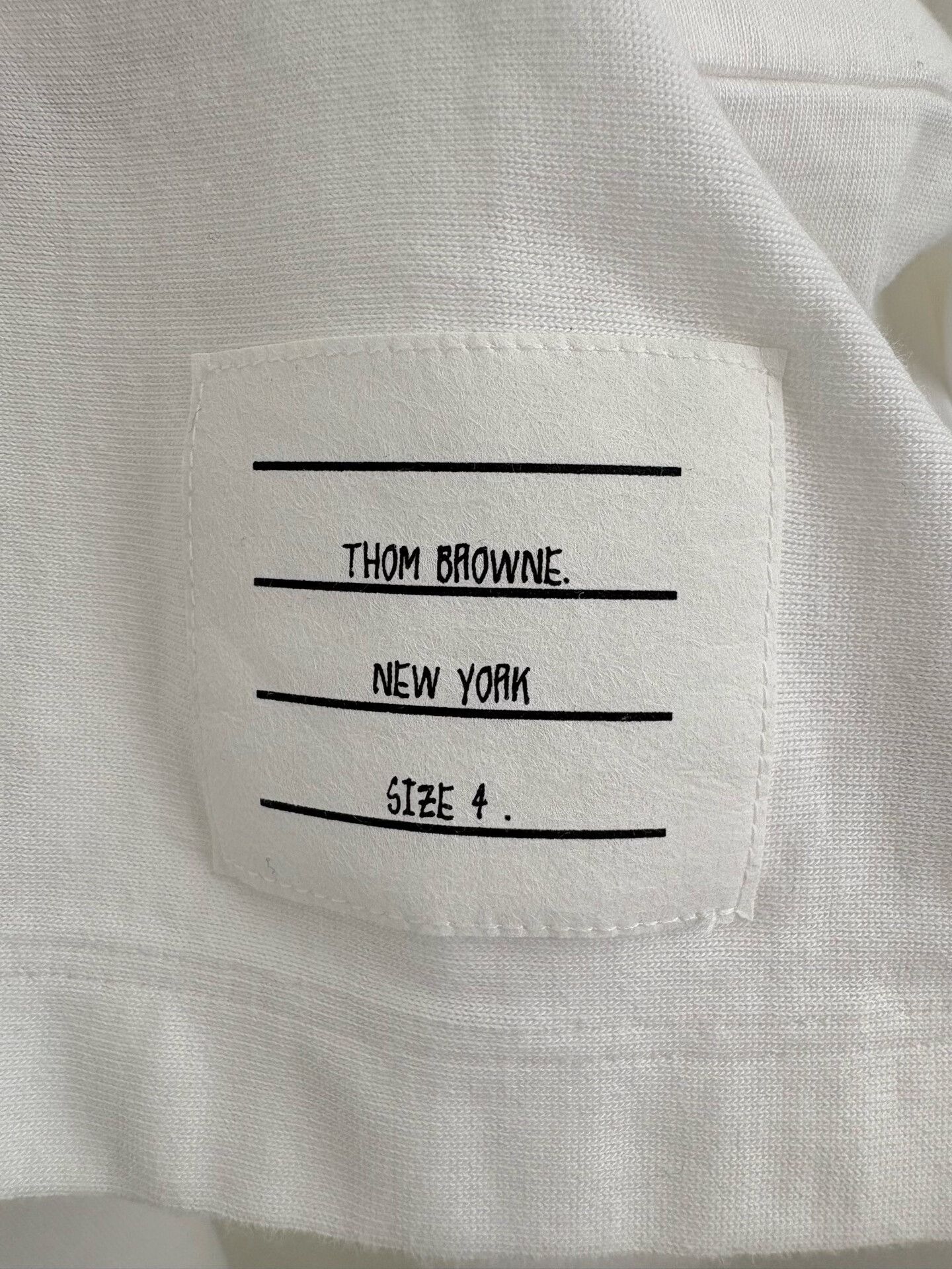 Thom Browne Thom Browne Stripe Detail T-Shirt Size 4 Size US XL / EU 56 / 4 - 4 Thumbnail