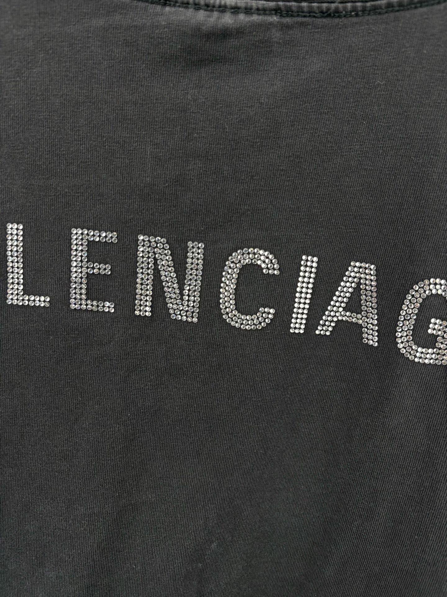 Balenciaga Balenciaga Rhinestone Logo Long Sleeve T-Shirt Size 2 Size US M / EU 48-50 / 2 - 4 Thumbnail