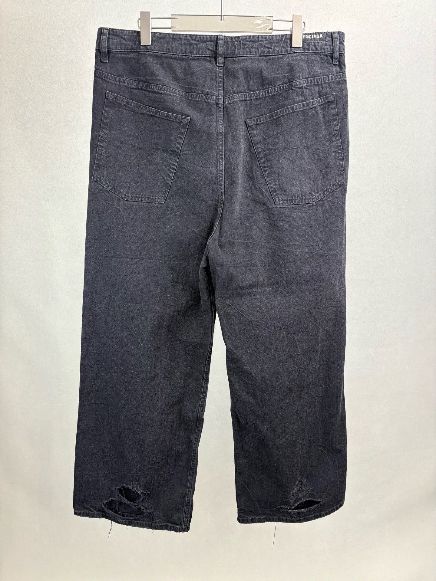 Balenciaga Balenciaga Distressed Drawstring Denim Jeans US 30 Size US 30 / EU 46 - 3 Thumbnail