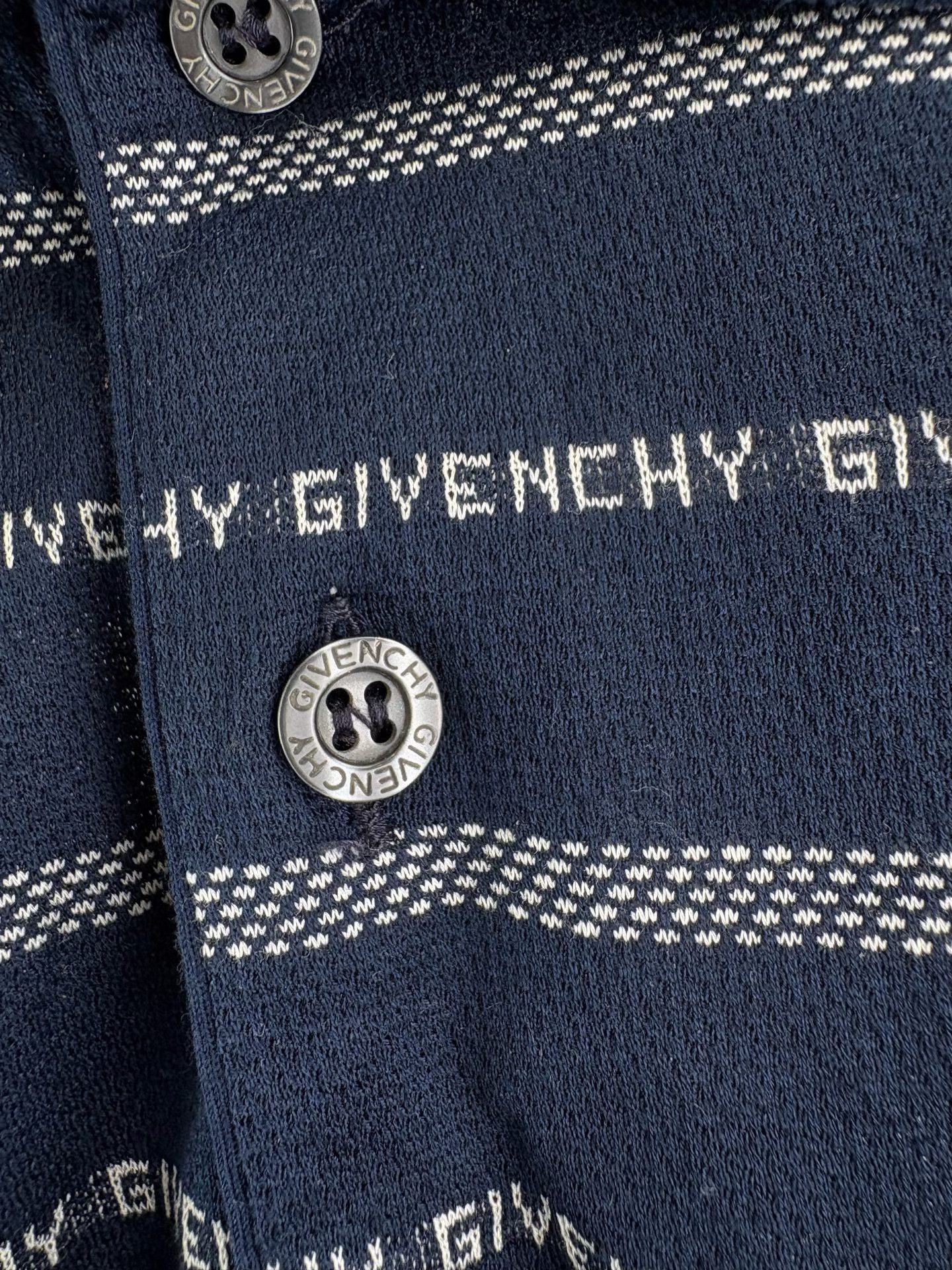 Givenchy Givenchy All-Over Logo Knit Polo Shirt Size M Size US M / EU 48-50 / 2 - 4 Thumbnail