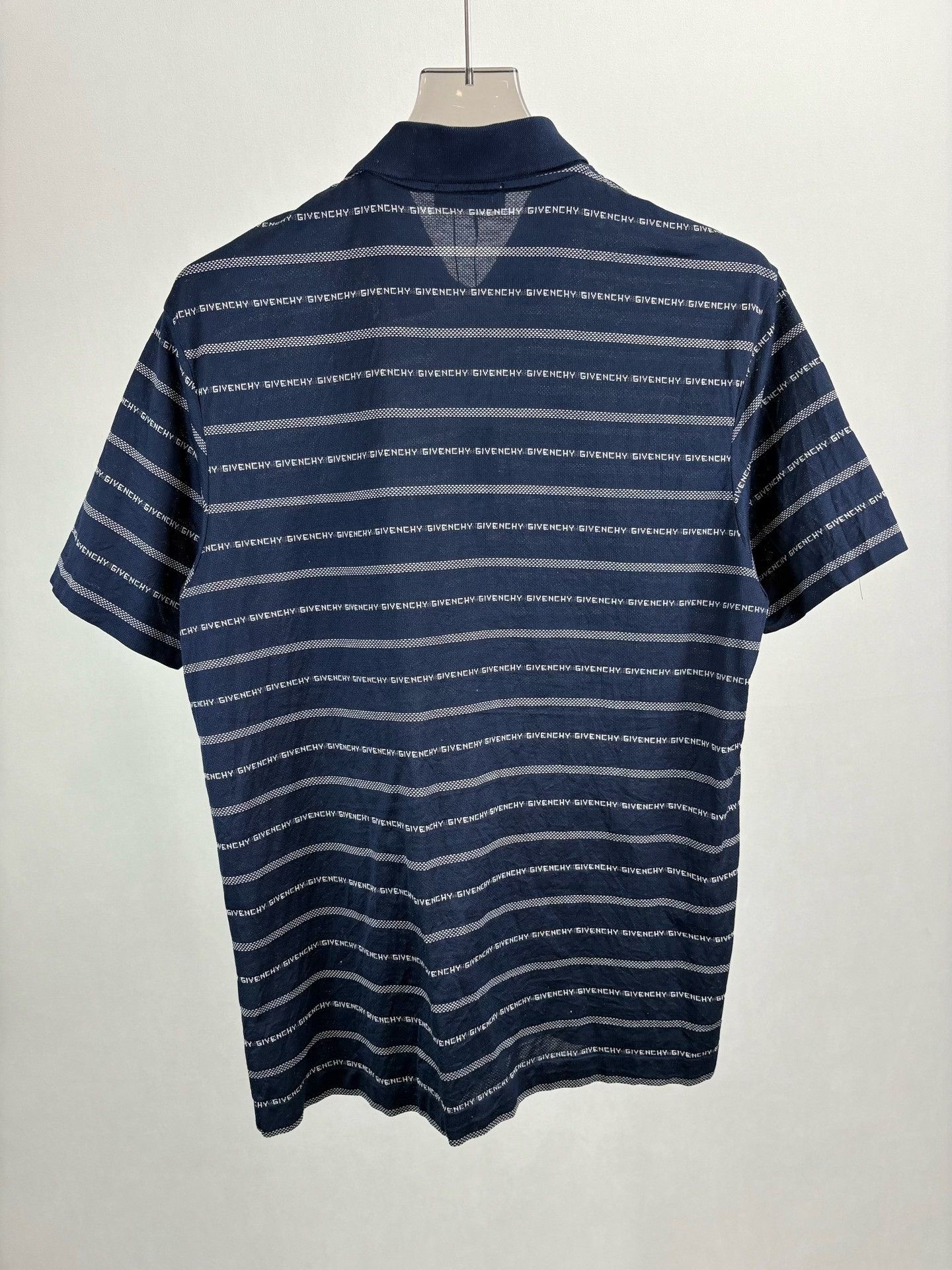Givenchy Givenchy All-Over Logo Knit Polo Shirt Size M Size US M / EU 48-50 / 2 - 3 Thumbnail