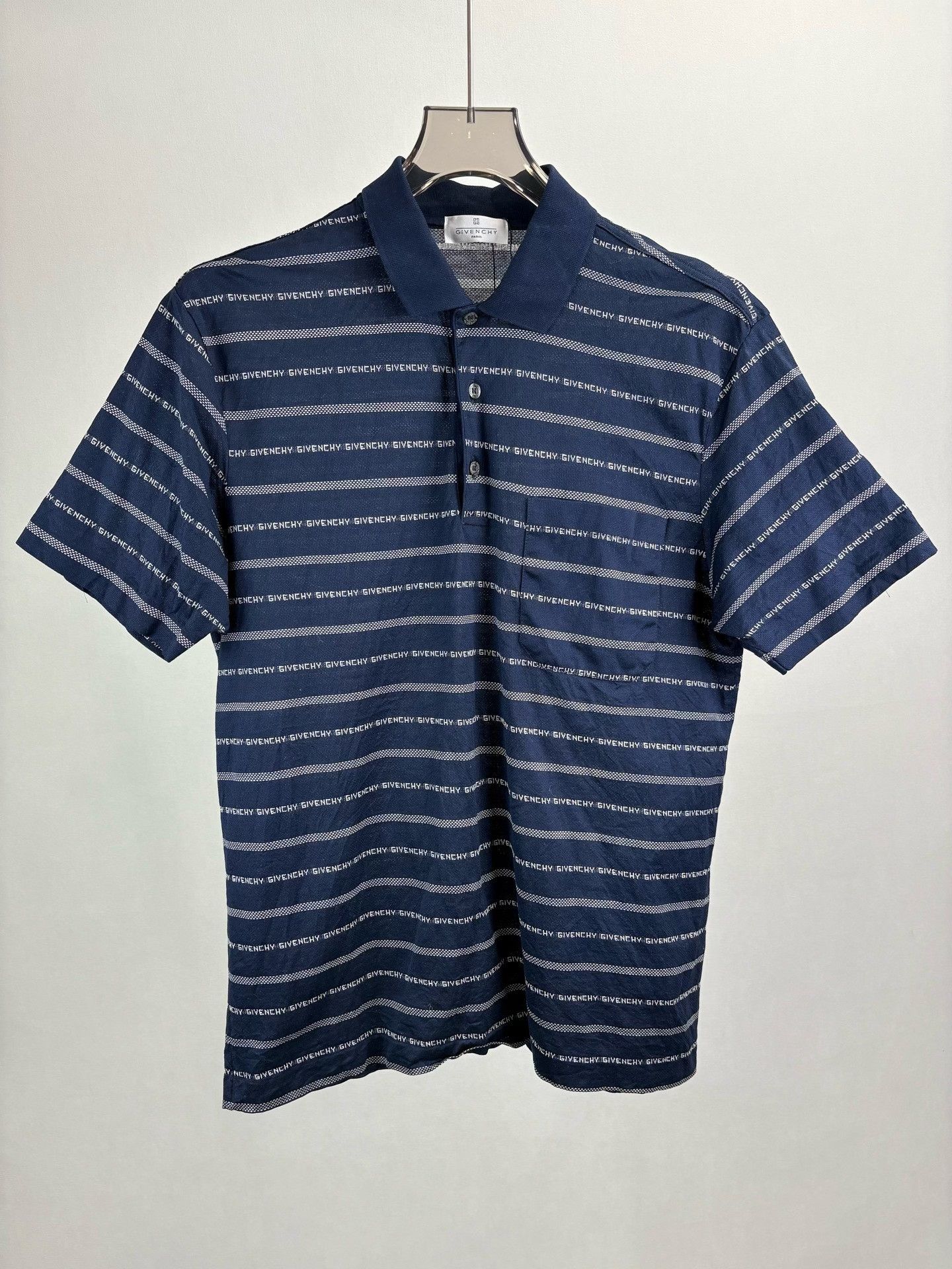 Givenchy Givenchy All-Over Logo Knit Polo Shirt Size M Size US M / EU 48-50 / 2 - 2 Thumbnail