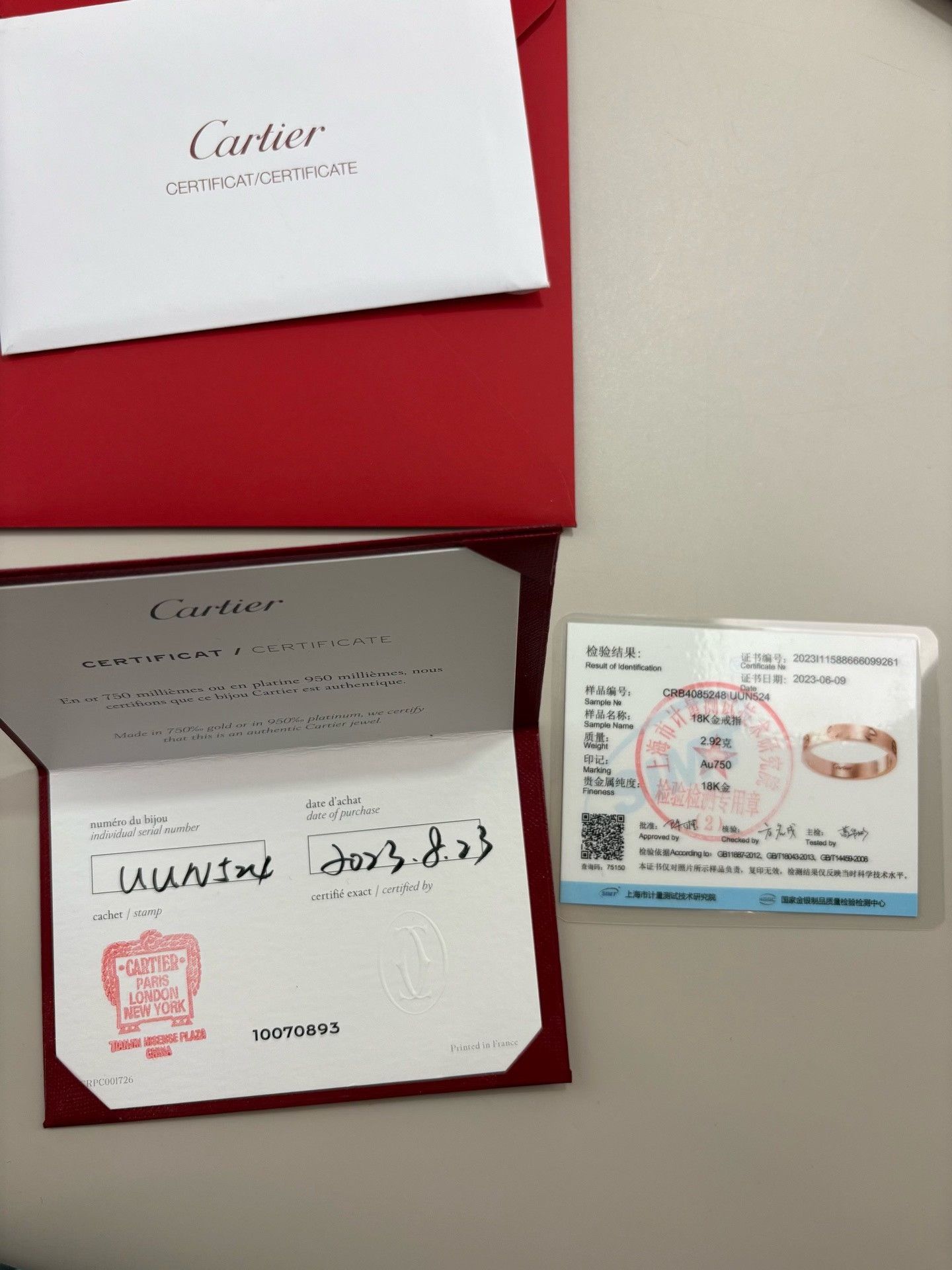 Cartier Cartier LOVE 18K Gold Ring Size 48 Size ONE SIZE - 8 Thumbnail