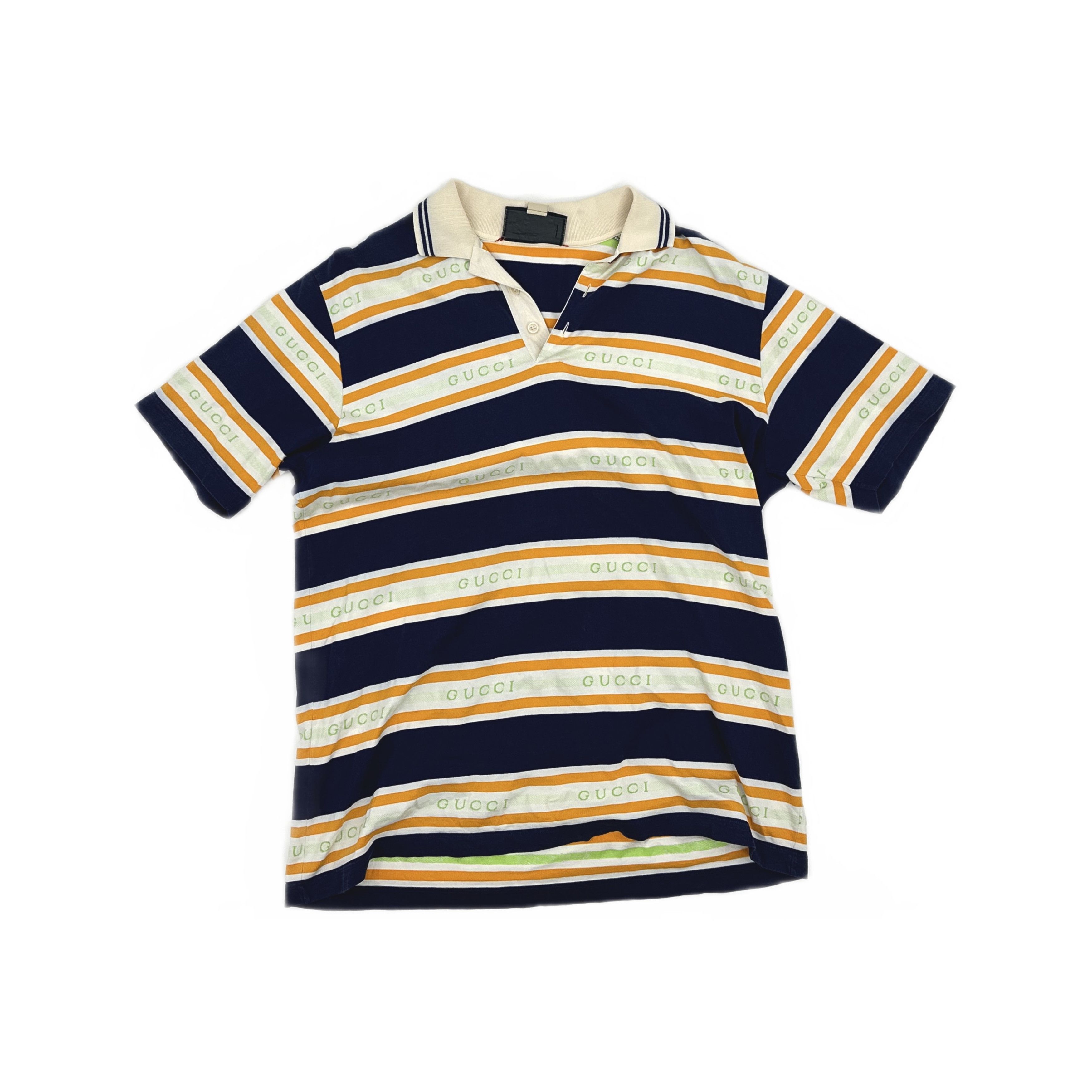 Gucci Gucci Striped Logo Jacquard Polo Shirt XL Size US XL / EU 56 / 4 - 2 Thumbnail