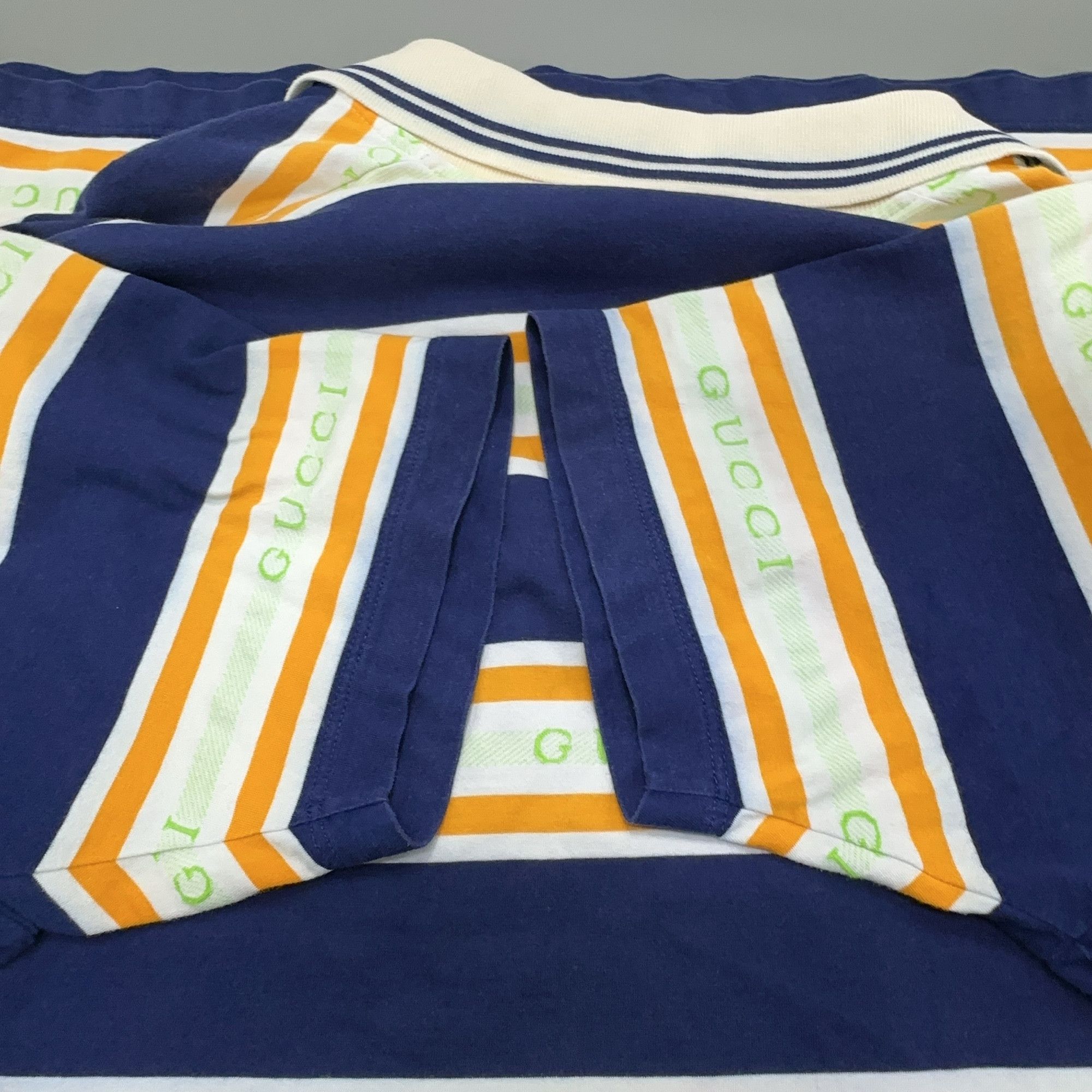 Gucci Gucci Striped Logo Jacquard Polo Shirt XL Size US XL / EU 56 / 4 - 9 Thumbnail