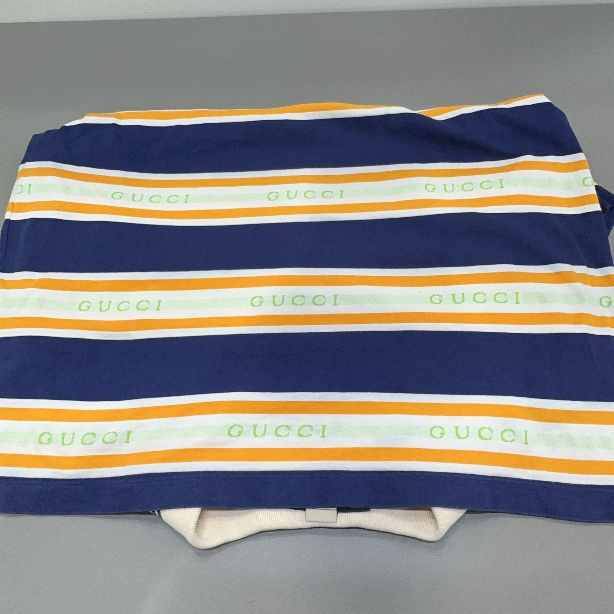 Gucci Gucci Striped Logo Jacquard Polo Shirt XL Size US XL / EU 56 / 4 - 10 Thumbnail