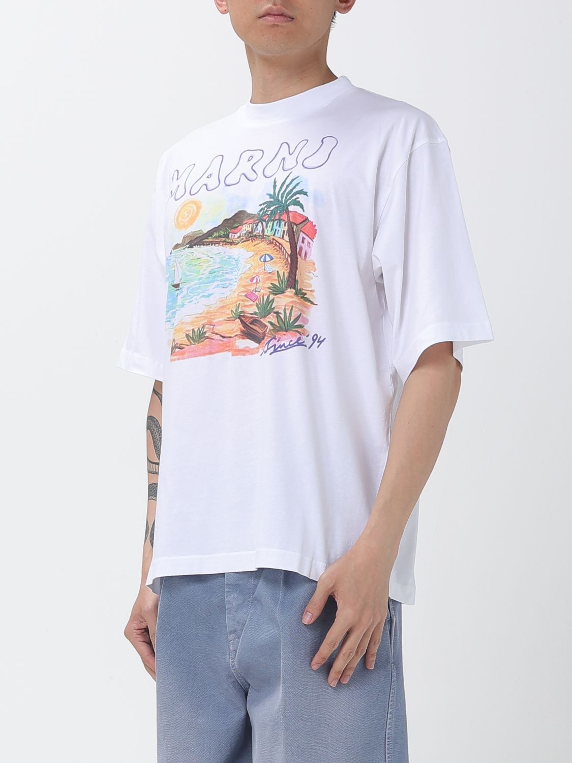 Marni Marni T-Shirt Men White Size US M / EU 48-50 / 2 - 4 Thumbnail