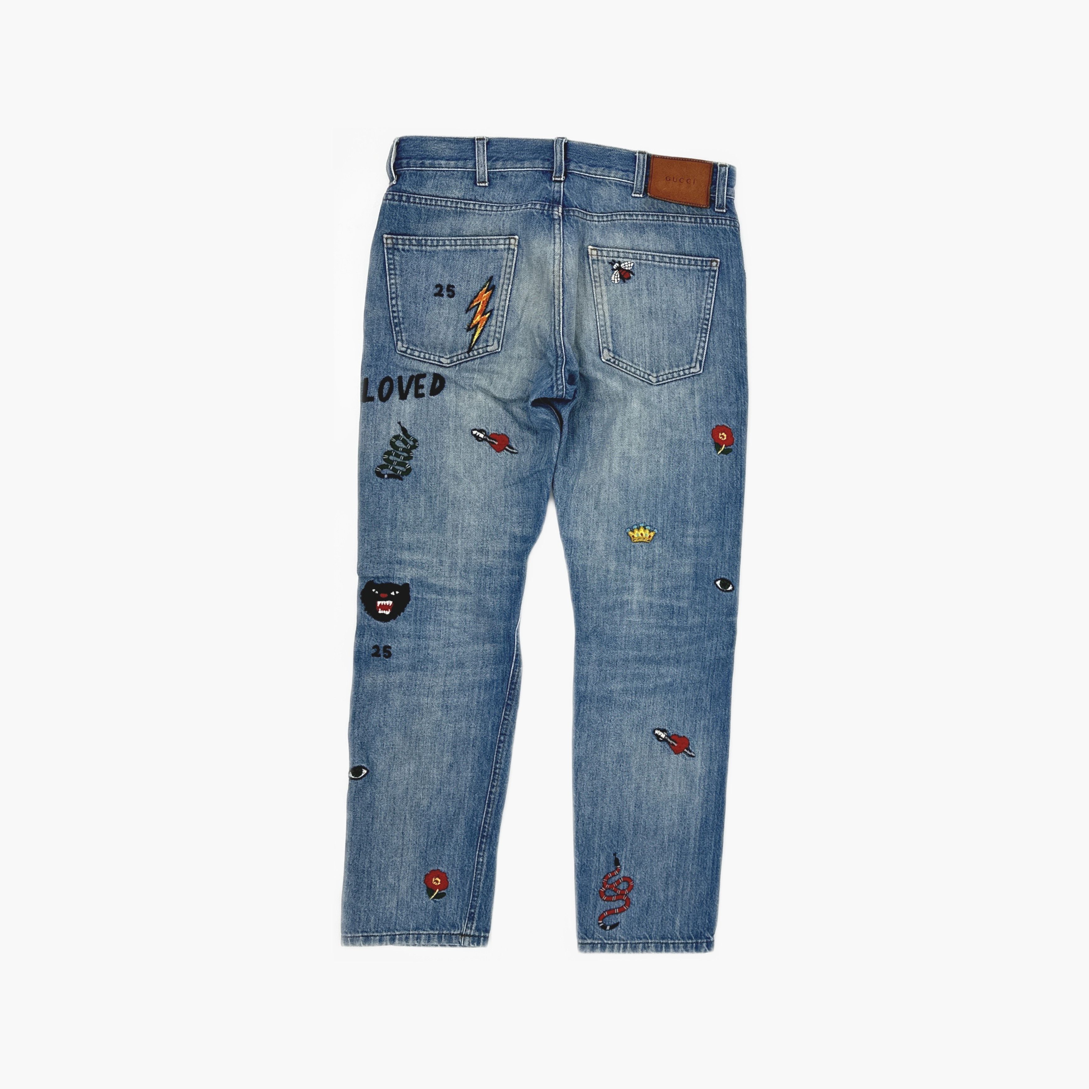 Gucci Gucci Embroidered Patch Denim Jeans 30 Size US 30 / EU 46 - 3 Thumbnail
