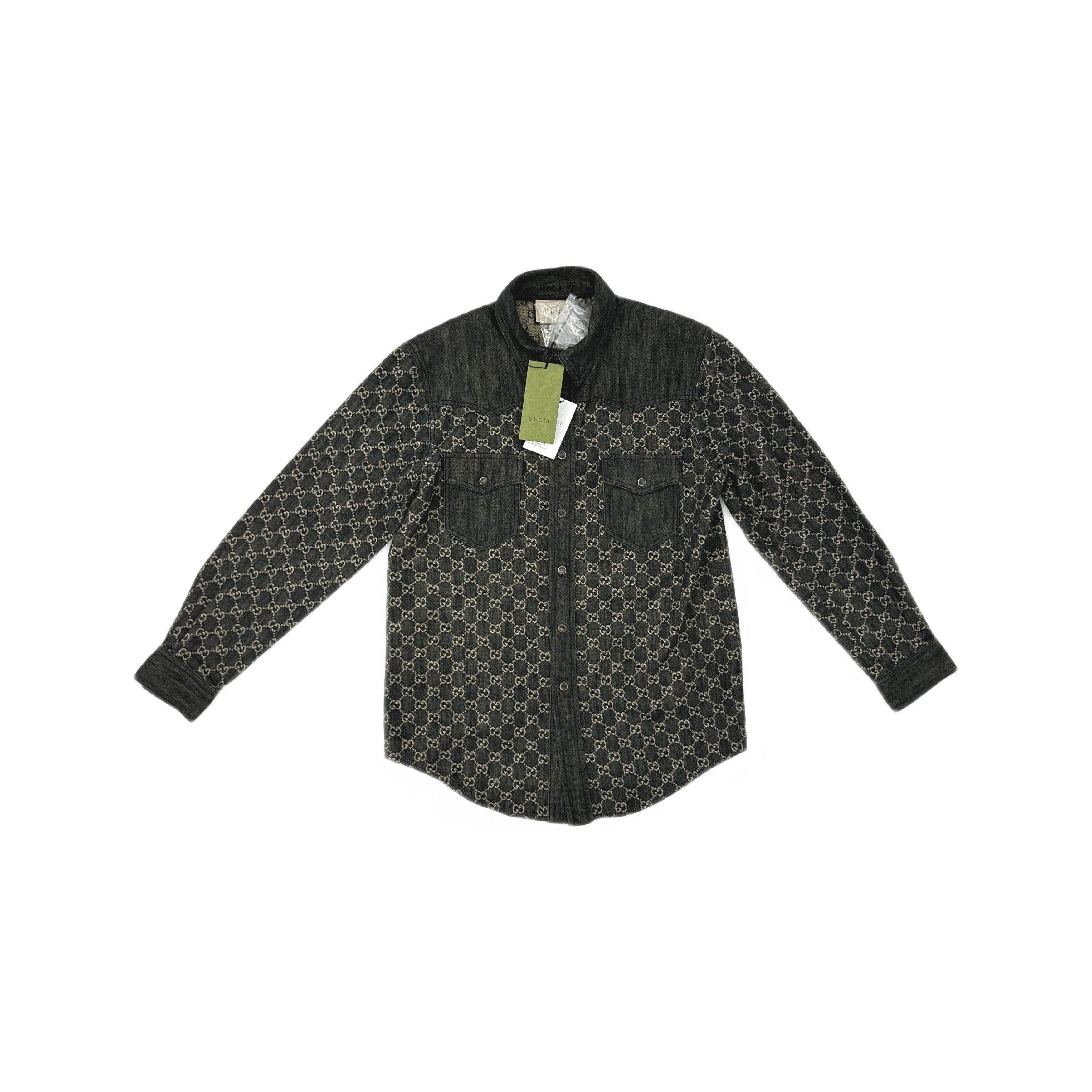 Gucci Gucci GG Monogram Jacquard Denim Shirt Size 46 Size US S / EU 44-46 / 1 - 2 Thumbnail