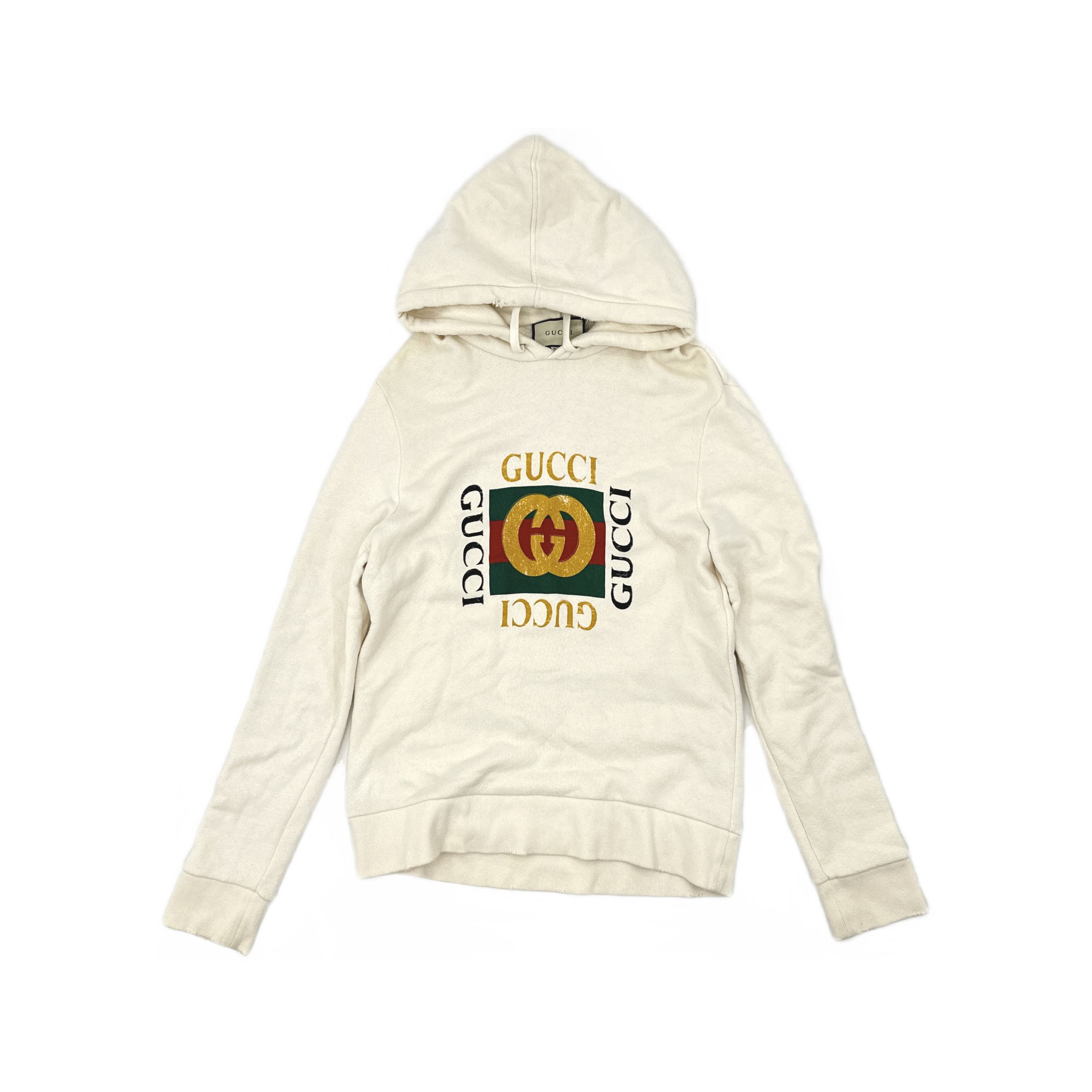 Gucci Gucci Vintage Logo Print Hoodie Size M Size US M / EU 48-50 / 2 - 2 Thumbnail