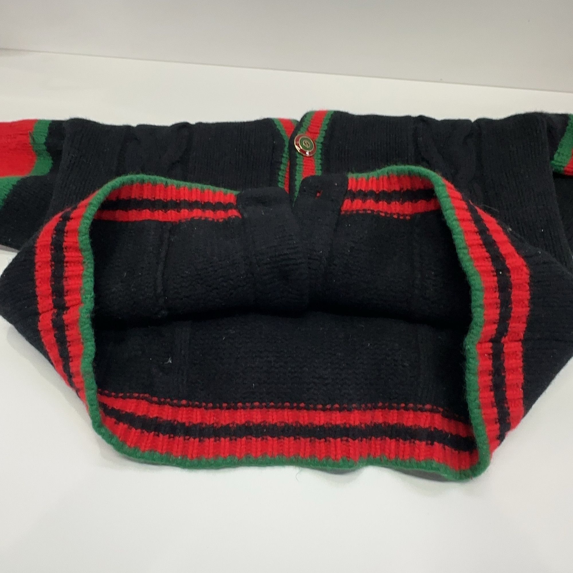 Gucci Gucci Web Stripe Cable Knit Cardigan US M Size US M / EU 48-50 / 2 - 10 Thumbnail