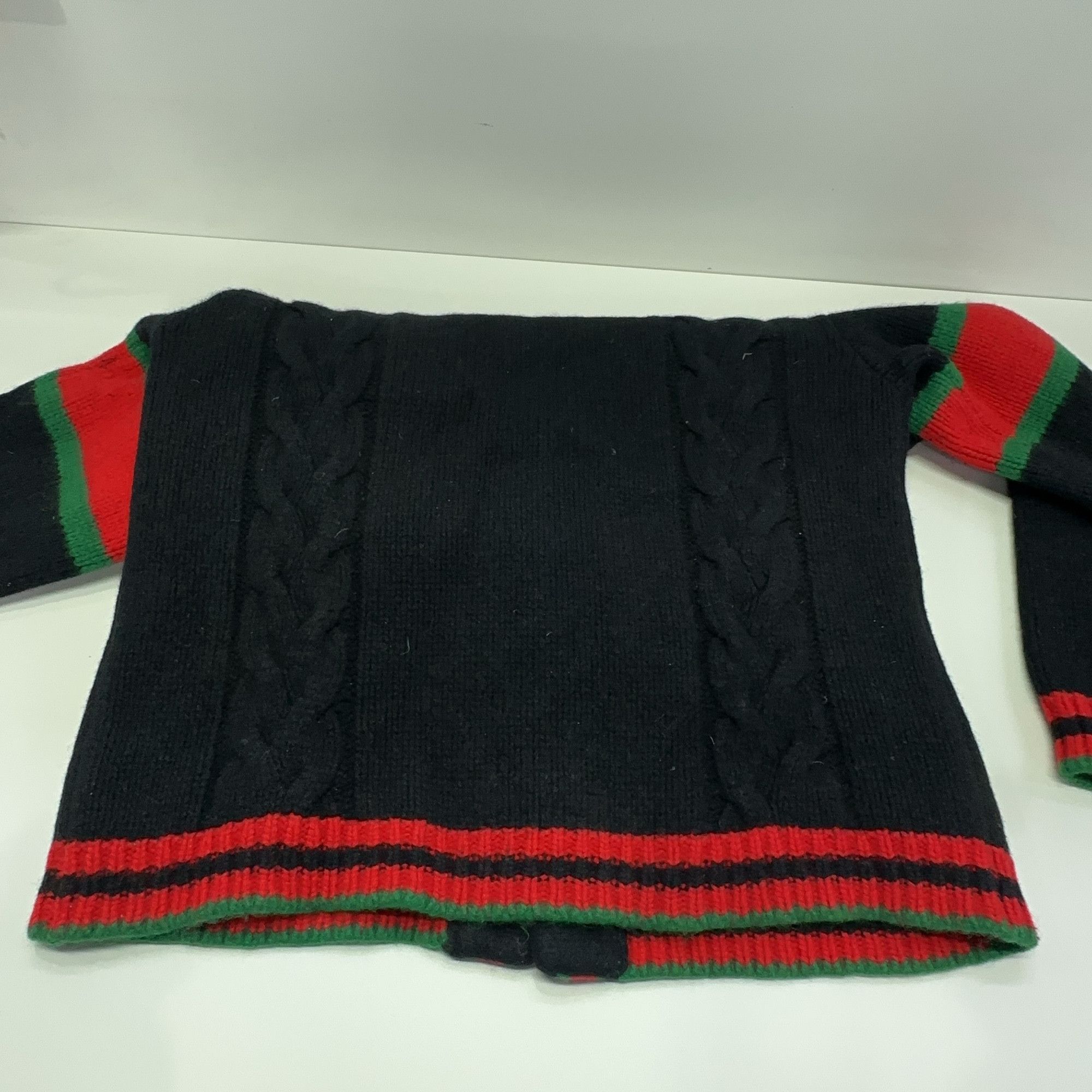 Gucci Gucci Web Stripe Cable Knit Cardigan US M Size US M / EU 48-50 / 2 - 14 Thumbnail