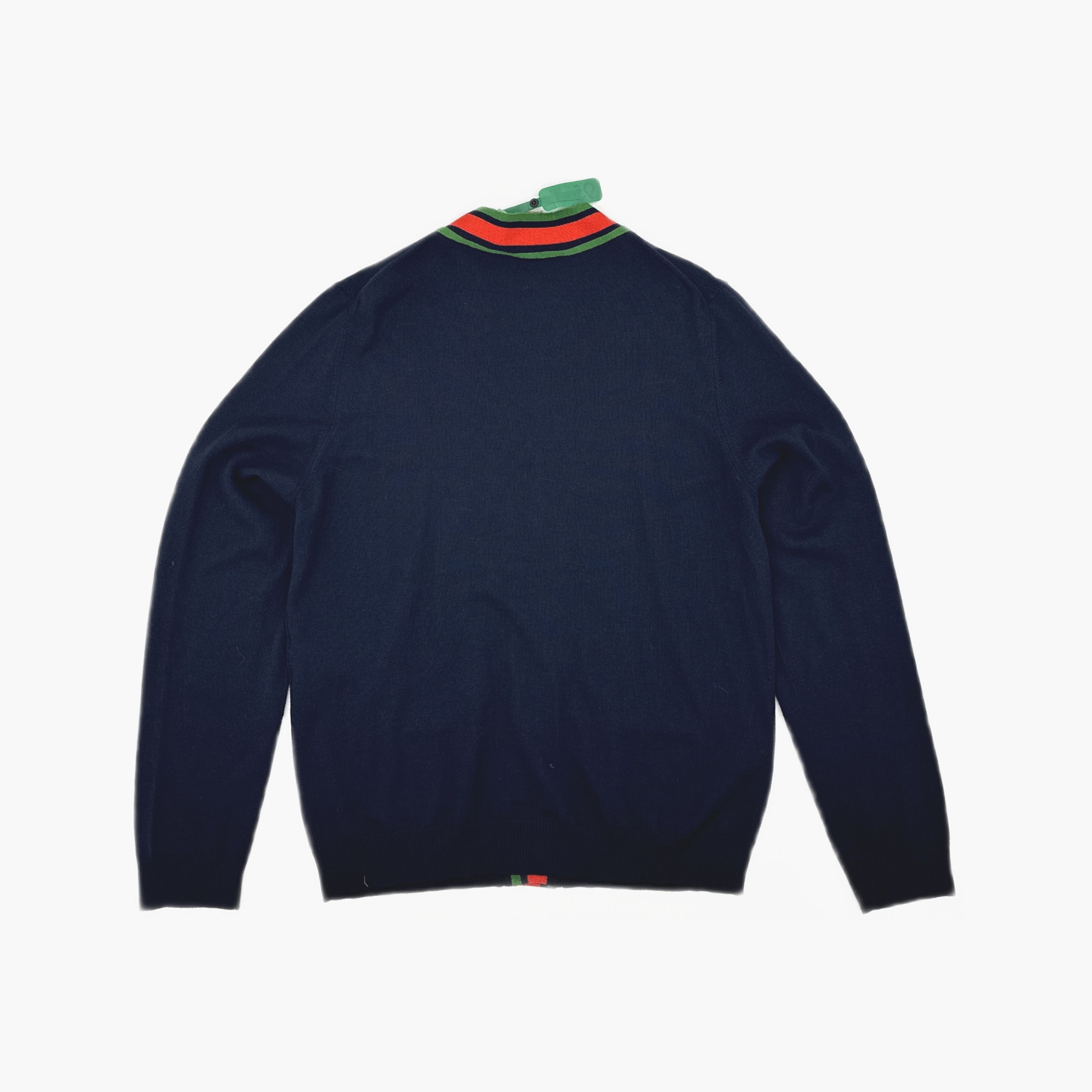 Gucci Gucci Web Stripe V-Neck Wool Cardigan XL Size US XL / EU 56 / 4 - 3 Thumbnail