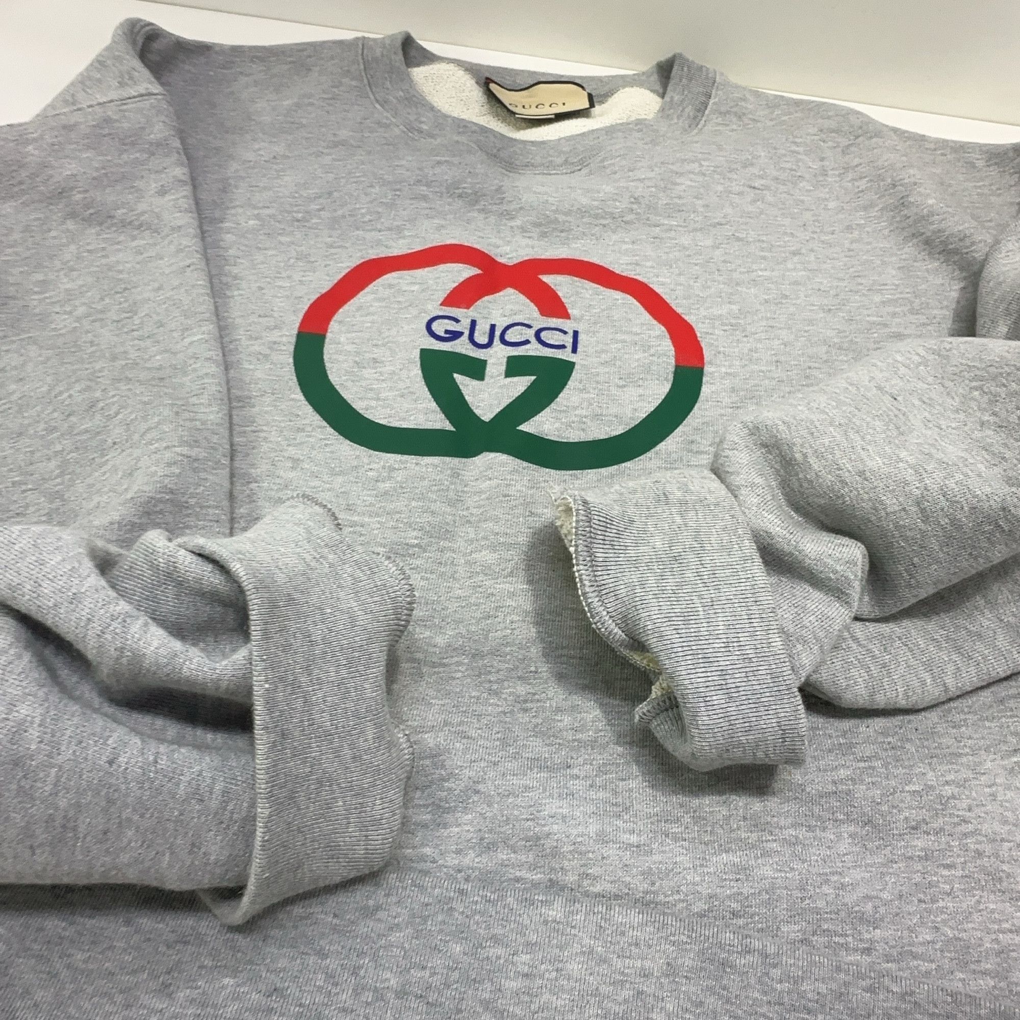 Gucci Gucci Interlocking G Logo Sweatshirt Gray XL Size US XL / EU 56 / 4 - 11 Thumbnail