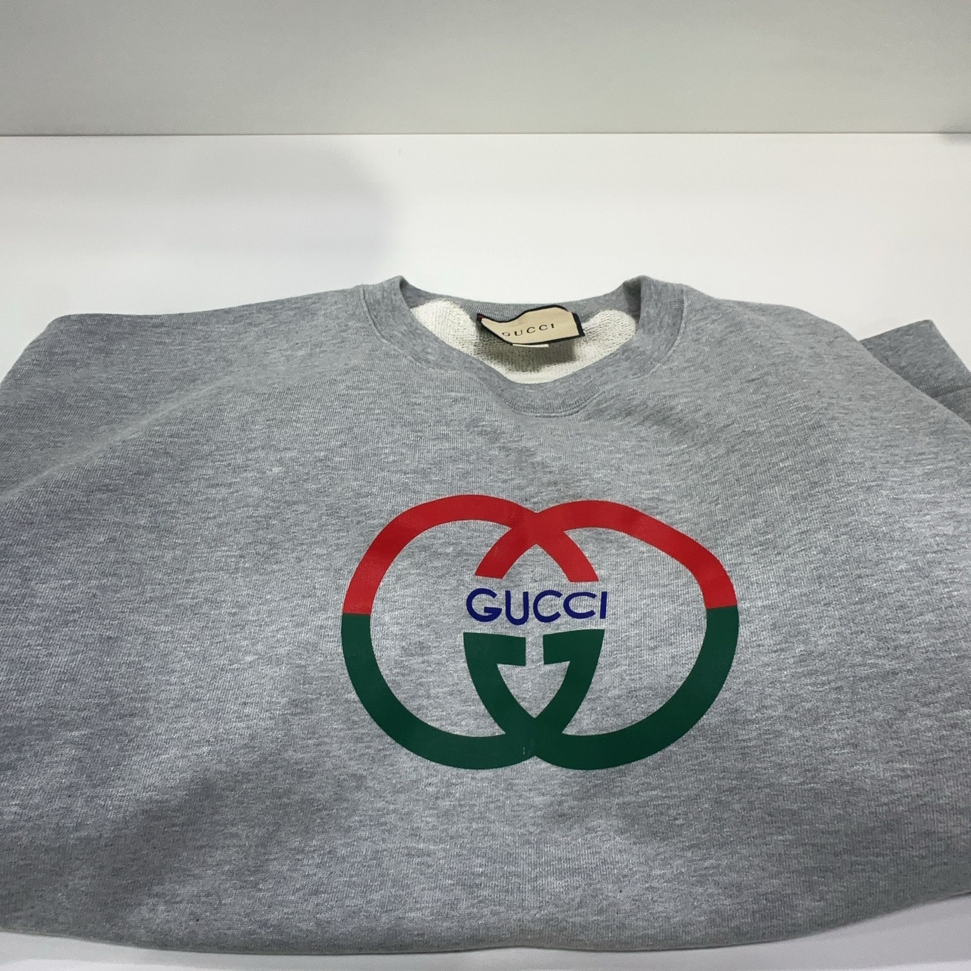 Gucci Gucci Interlocking G Logo Sweatshirt Gray XL Size US XL / EU 56 / 4 - 7 Thumbnail
