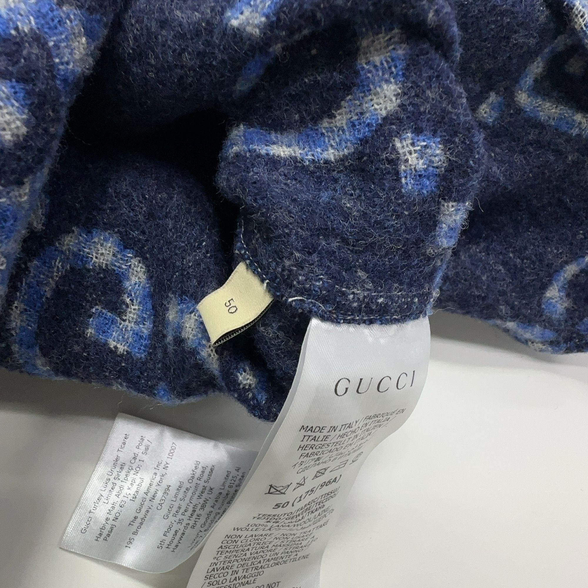 Gucci Gucci GG Monogram Plaid Wool Shirt Size 50 Size US M / EU 48-50 / 2 - 4 Thumbnail