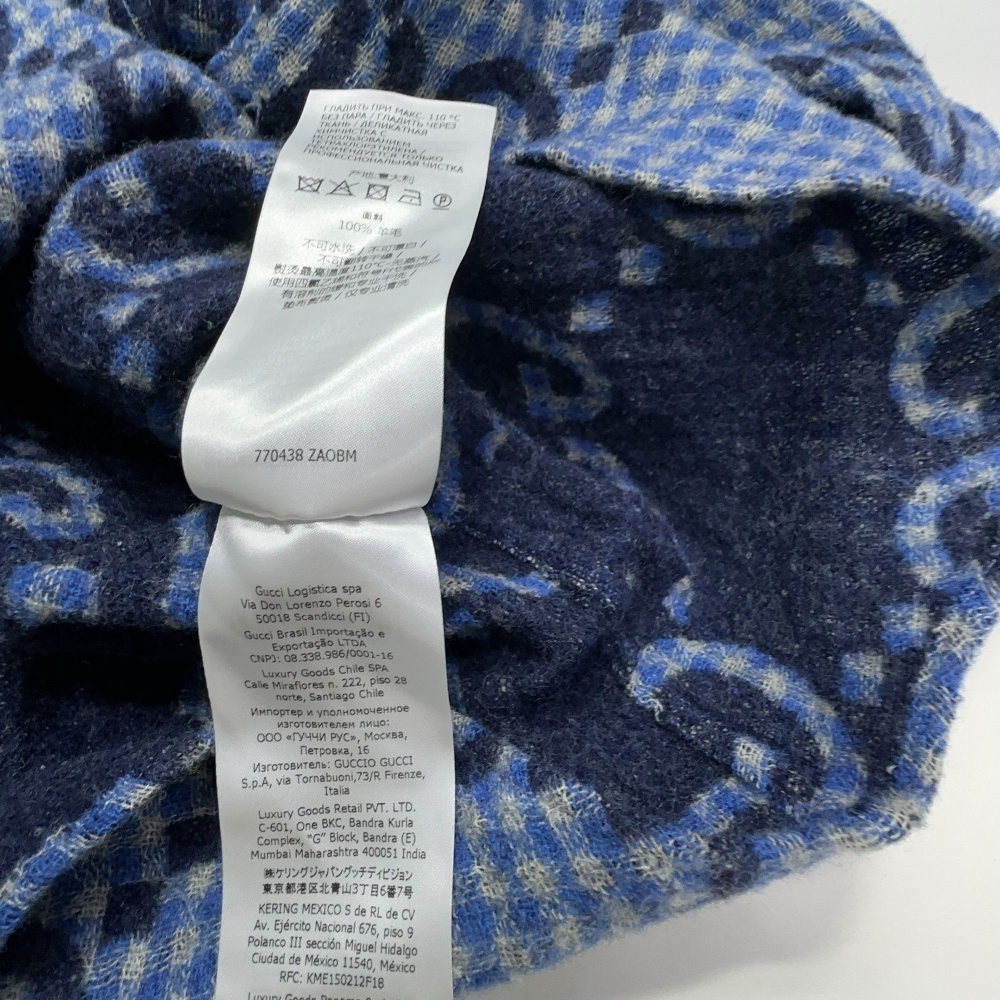 Gucci Gucci GG Monogram Plaid Wool Shirt Size 50 Size US M / EU 48-50 / 2 - 3 Thumbnail