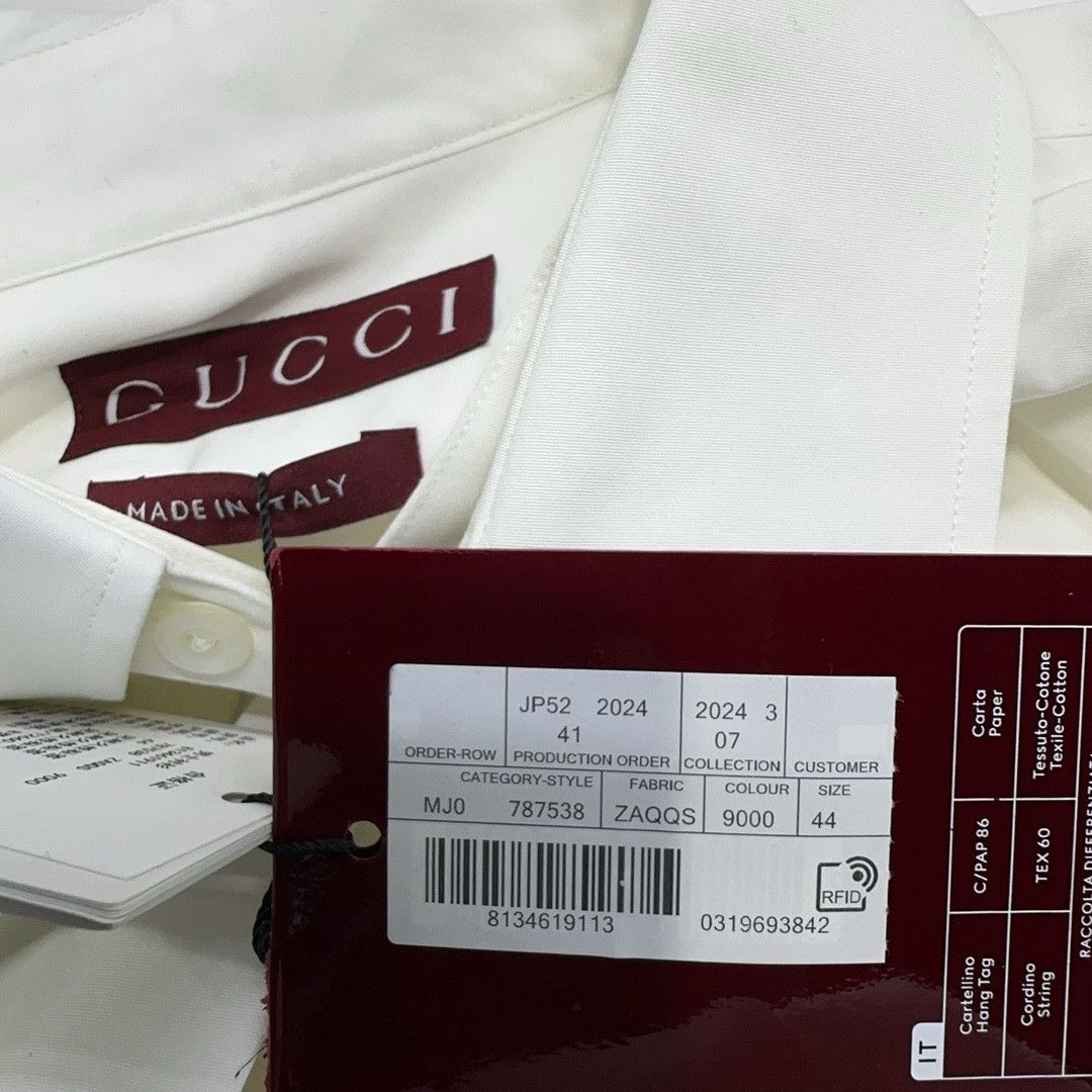 Gucci Gucci Lido Solid Point Collar Shirt Size 44 Size US S / EU 44-46 / 1 - 7 Thumbnail