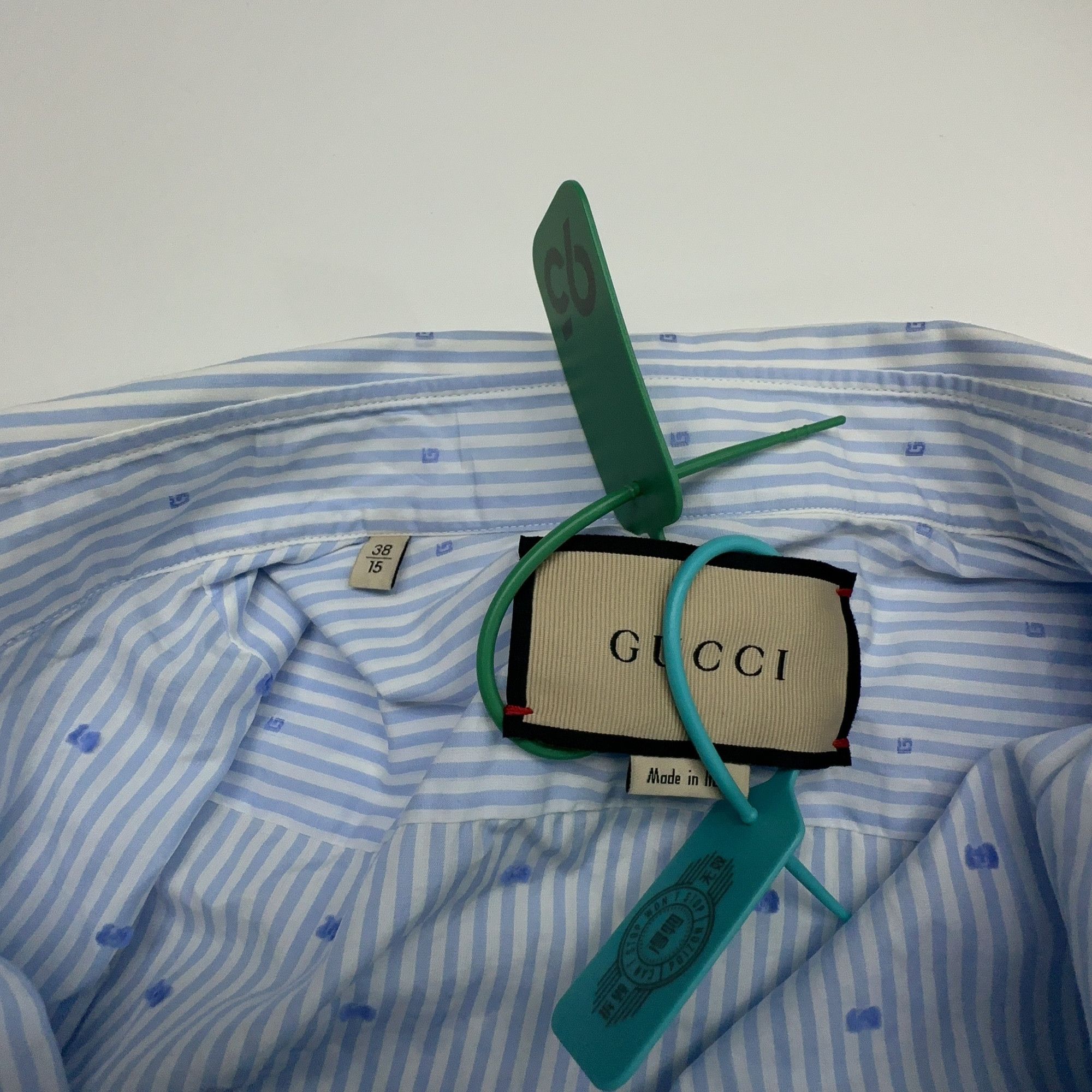 Gucci Gucci Striped Square G Fil-Coupe Shirt US S Size US S / EU 44-46 / 1 - 4 Thumbnail