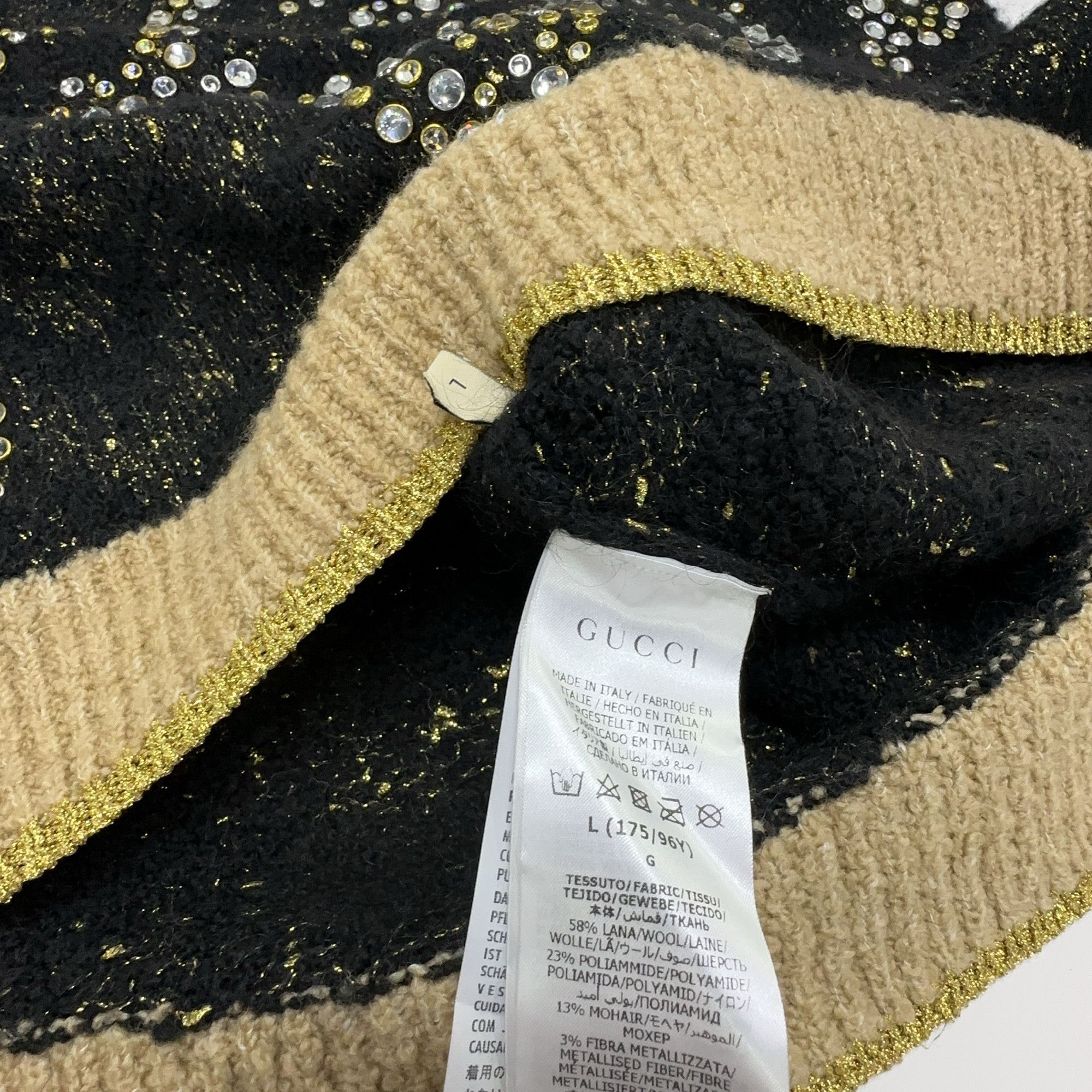 Gucci Gucci Crystal Embellished GG Sweater L Size L / US 10 / IT 46 - 5 Thumbnail