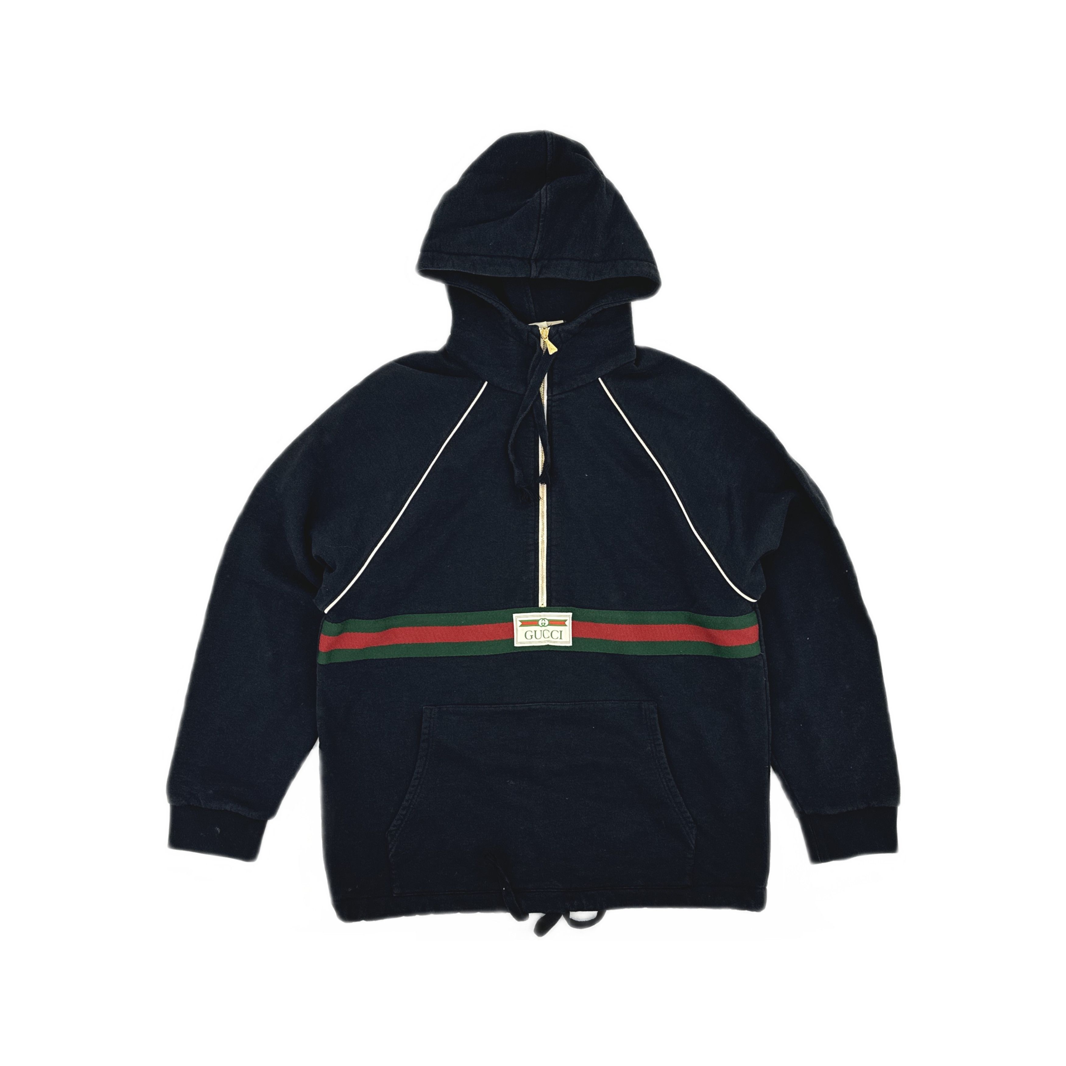 Gucci Gucci Web Stripe Half-Zip Hoodie Size S Size US S / EU 44-46 / 1 - 2 Thumbnail